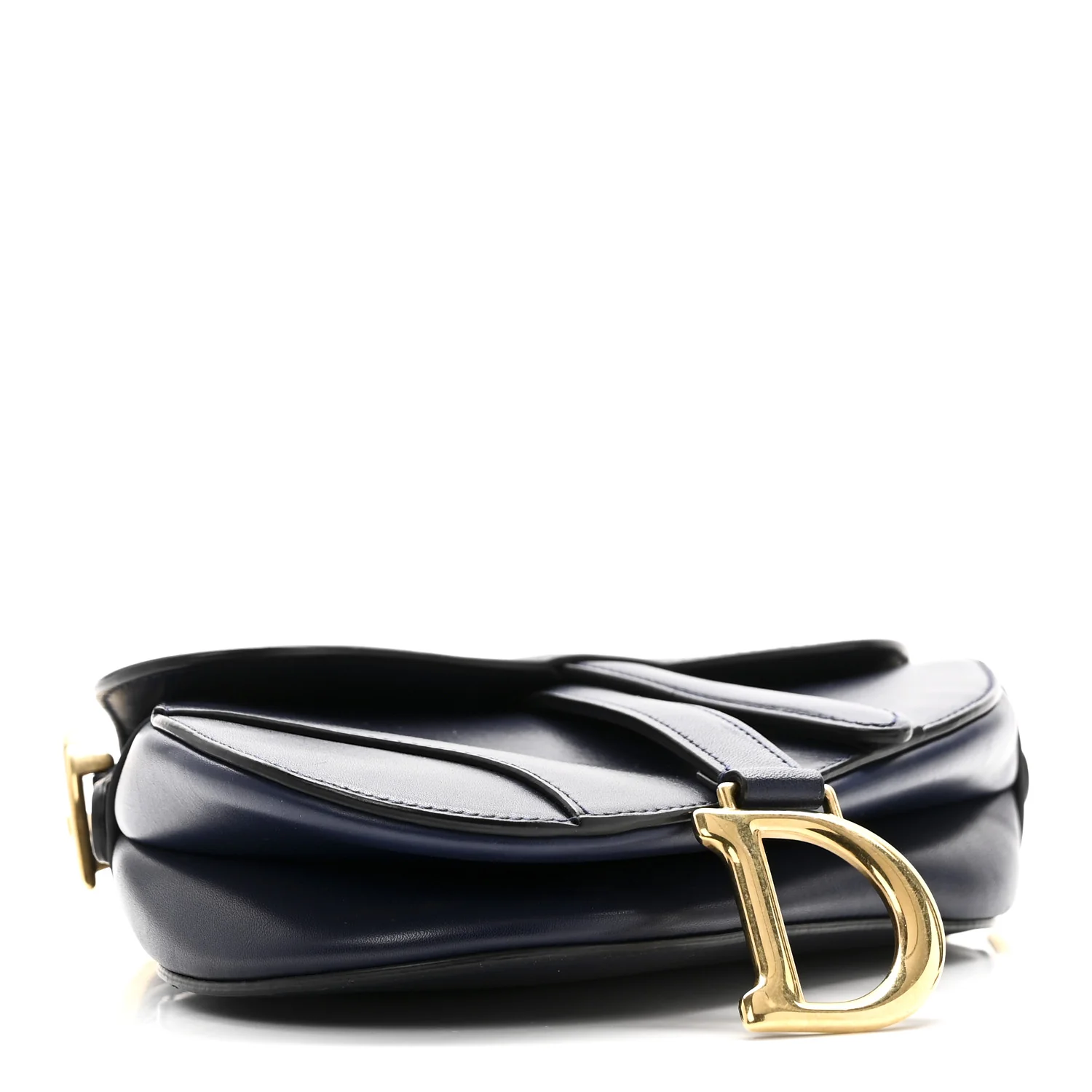 Calfskin Mini Saddle Bag Blue - Image 4