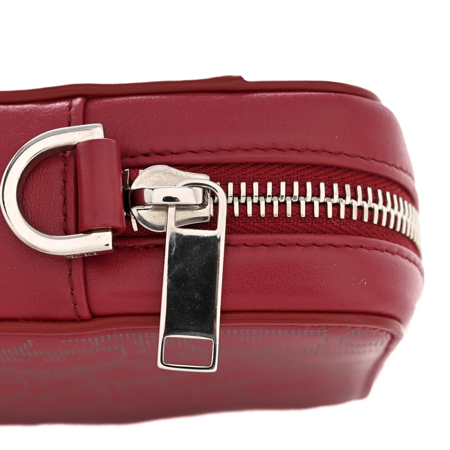 Calfskin Oblique Galaxy Perforated World Tour Messenger Pouch Red White - Image 11
