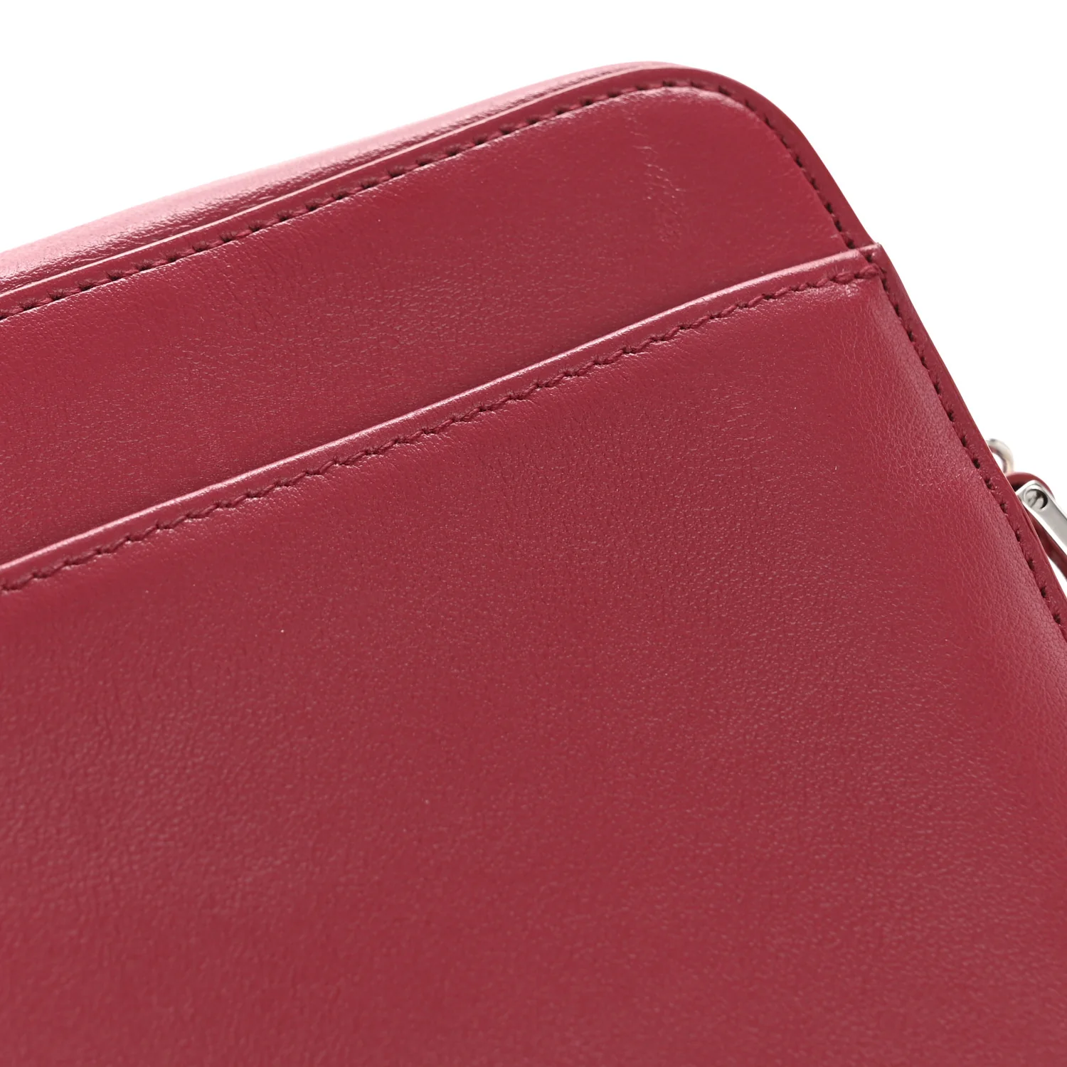Calfskin Oblique Galaxy Perforated World Tour Messenger Pouch Red White - Image 12