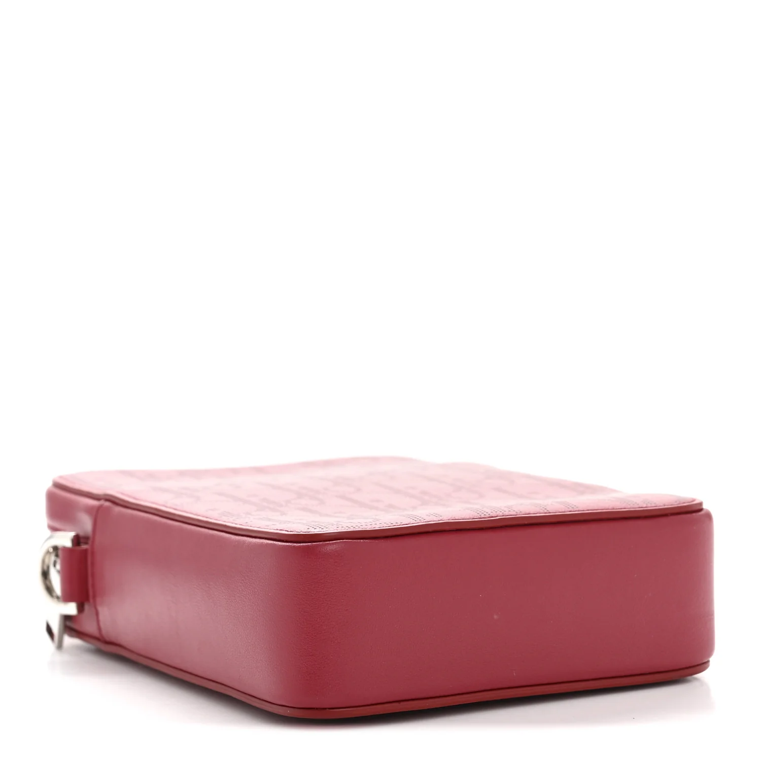 Calfskin Oblique Galaxy Perforated World Tour Messenger Pouch Red White - Image 4