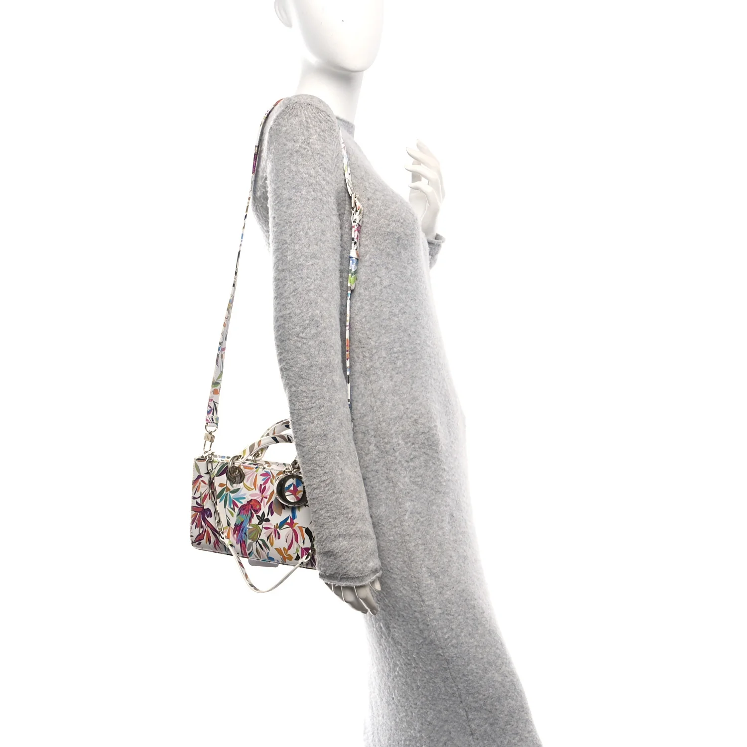 Calfskin Printed Fantastica Medium Lady D-Joy Multicolor - Image 2