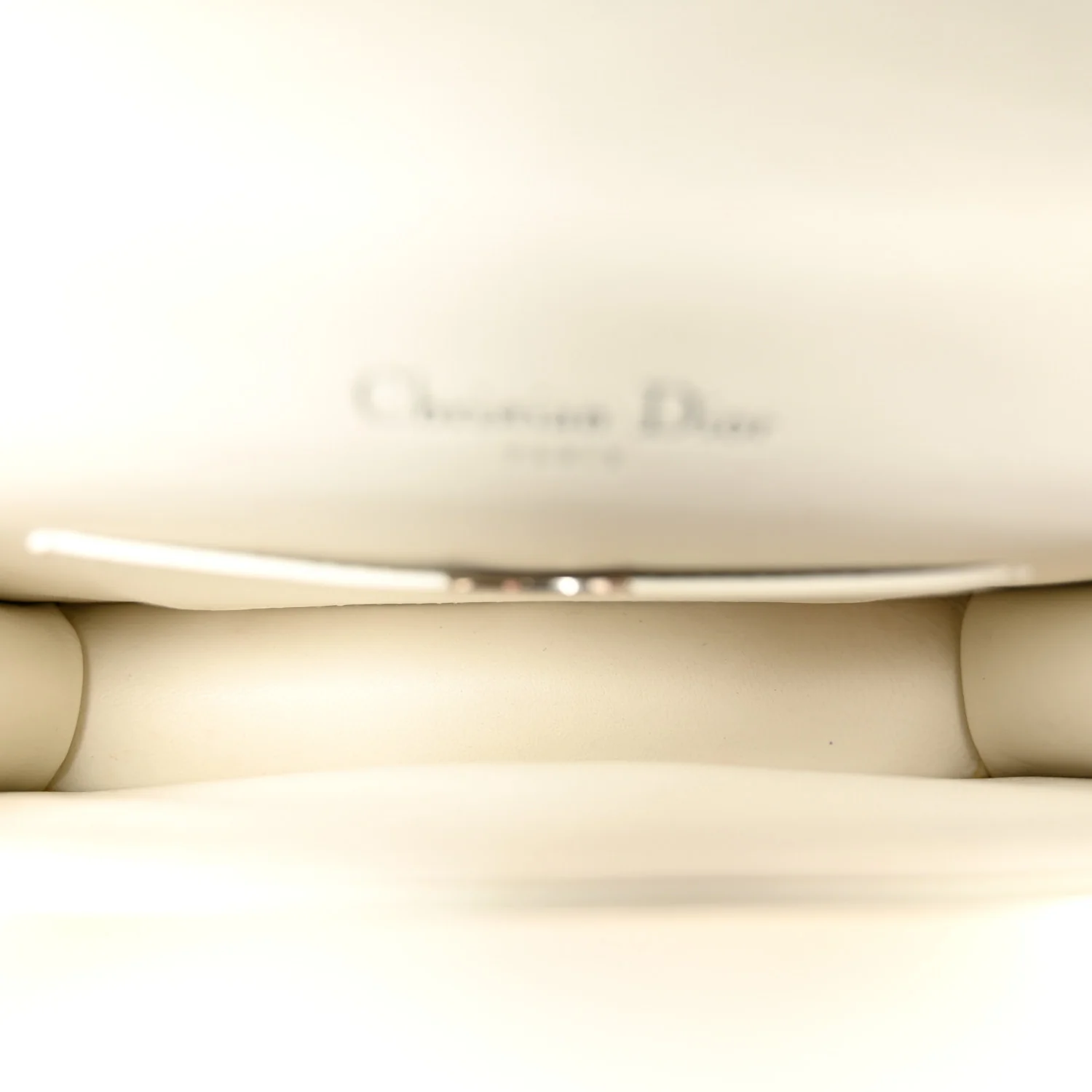 Calfskin Printed Mini Diorama Flap Bag White - Image 5