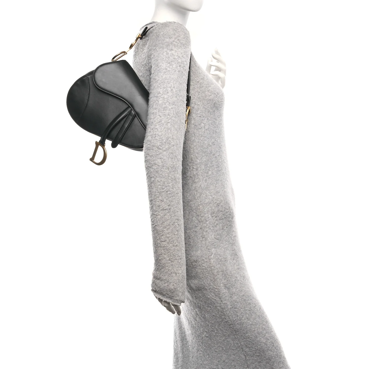 Calfskin Saddle Bag Black - Image 2