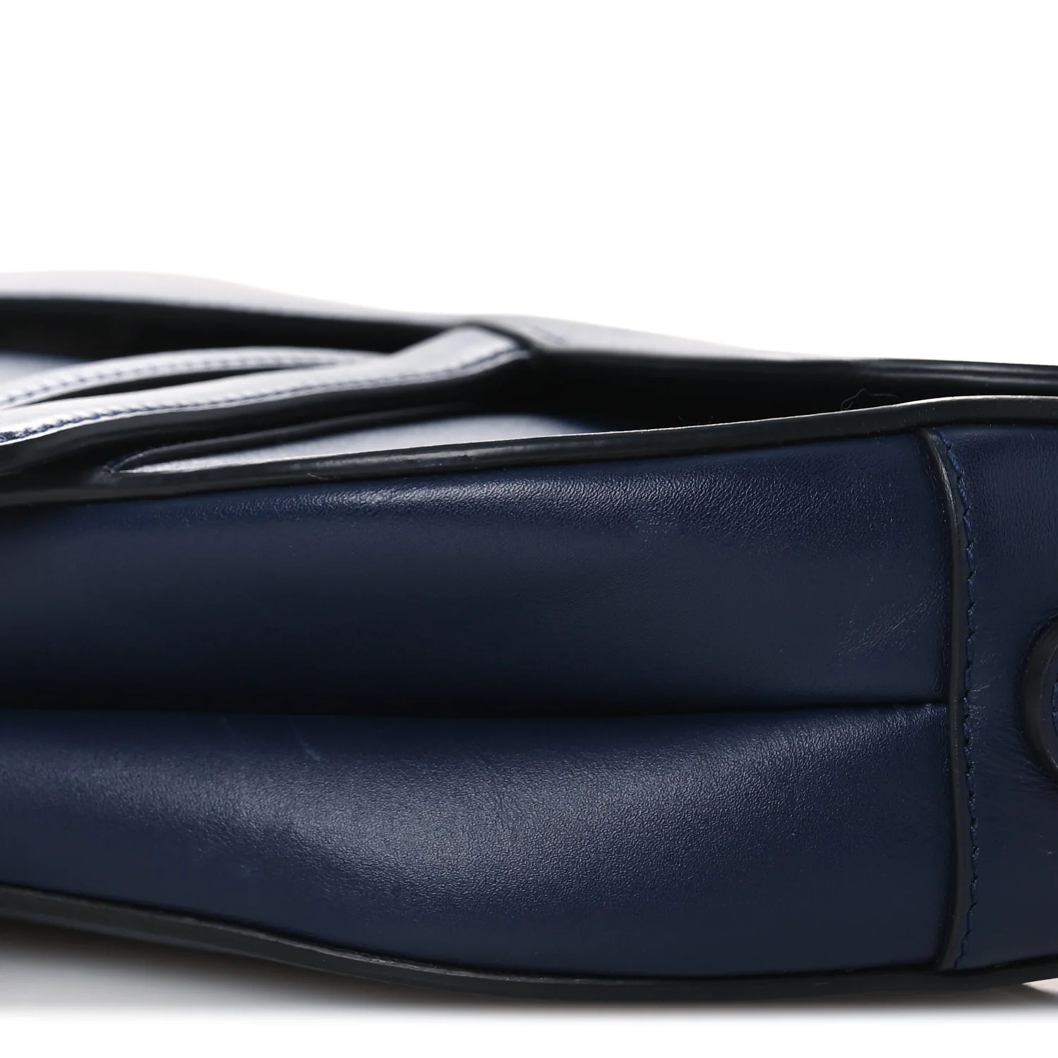 Calfskin Saddle Bag Blue - Image 10