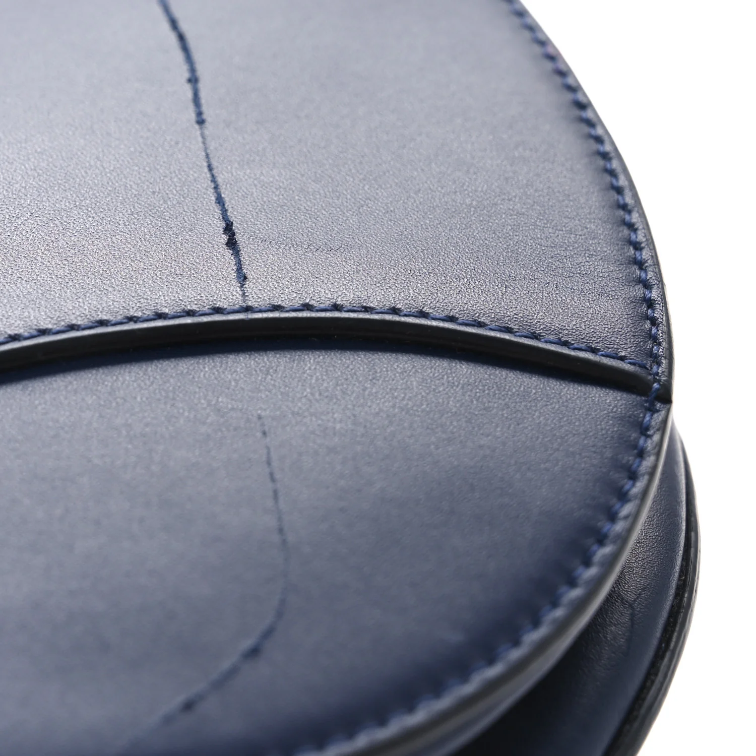 Calfskin Saddle Bag Blue - Image 11