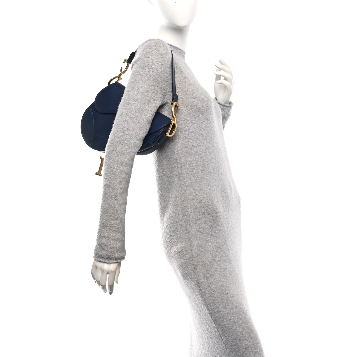 Calfskin Saddle Bag Blue - Image 2