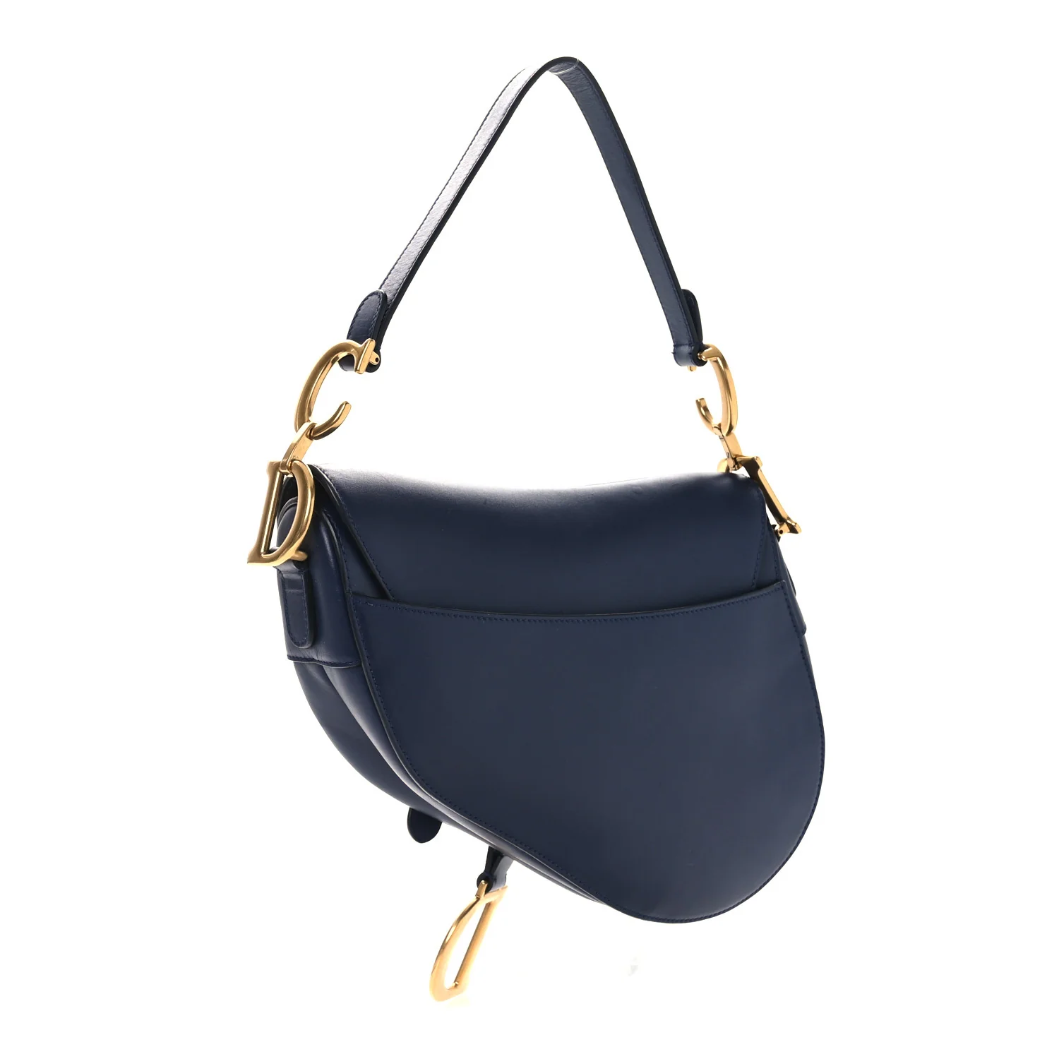Calfskin Saddle Bag Blue - Image 3