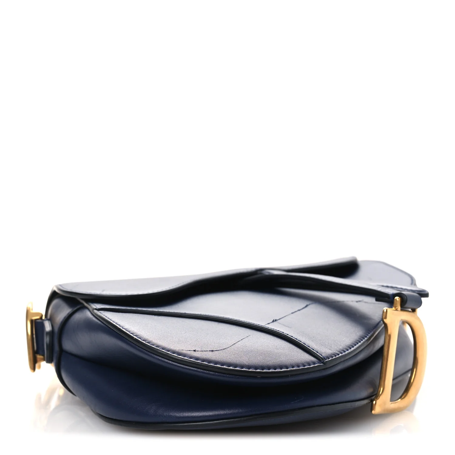 Calfskin Saddle Bag Blue - Image 4