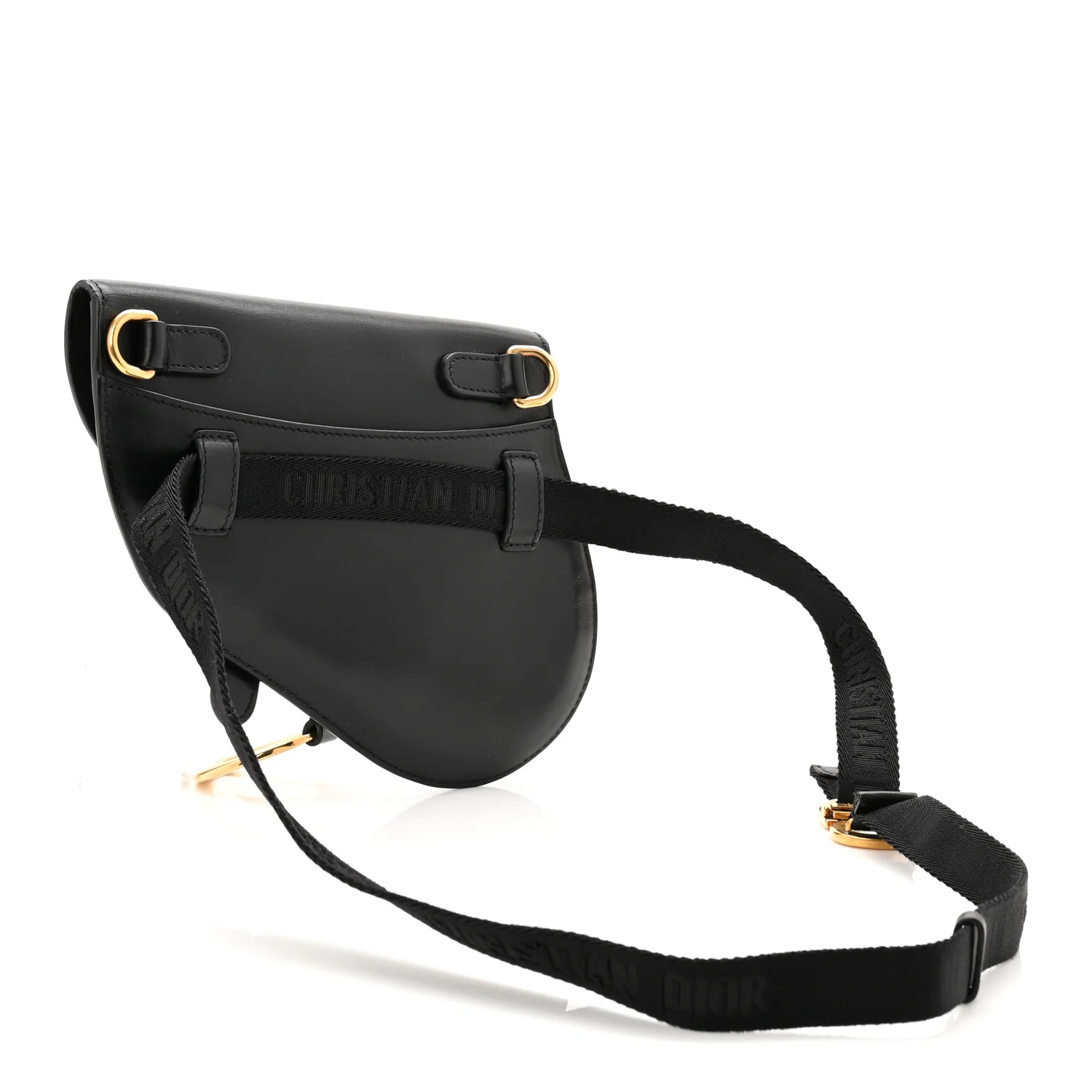 Calfskin Saddle Belt Bag Black - Image 3