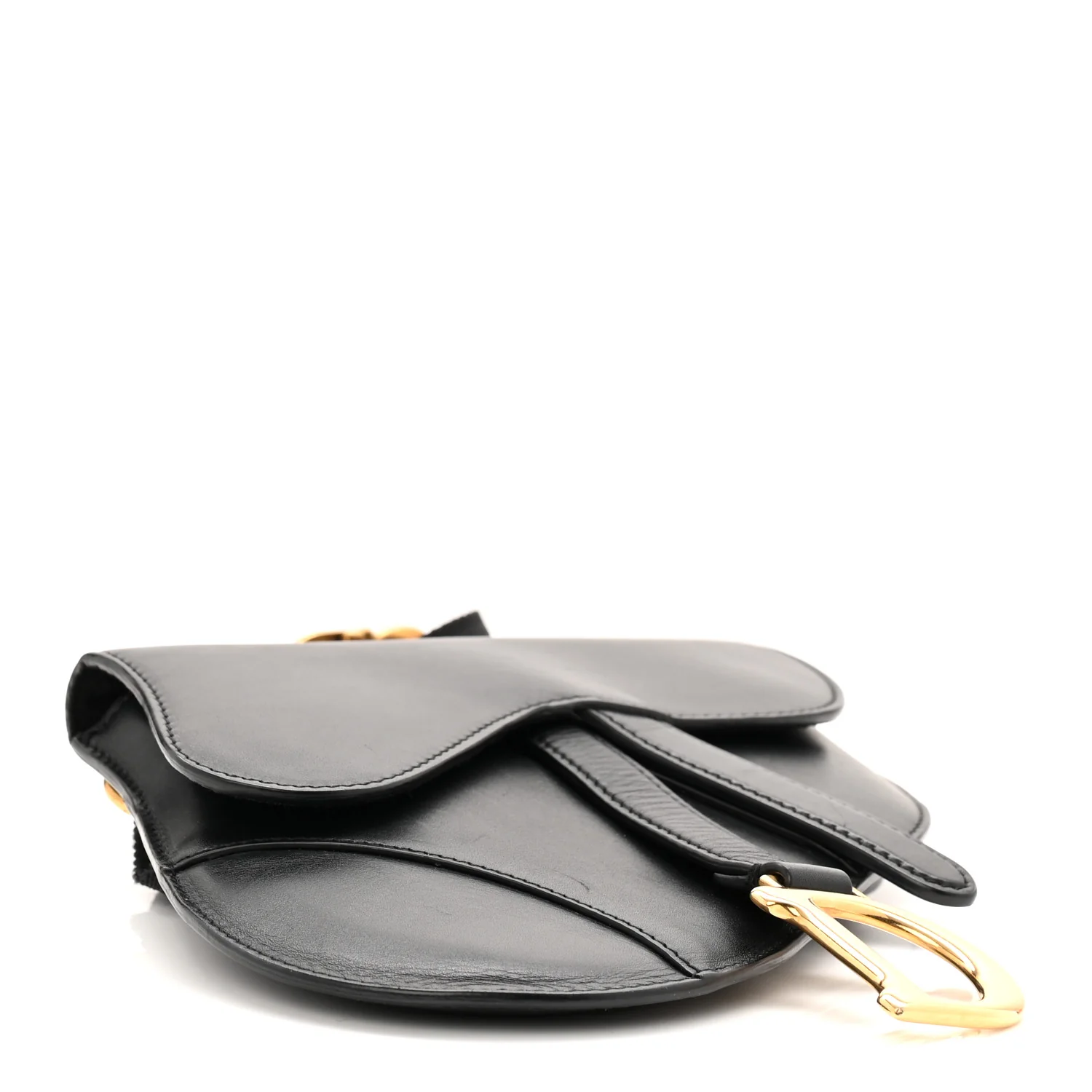 Calfskin Saddle Belt Bag Black - Image 4