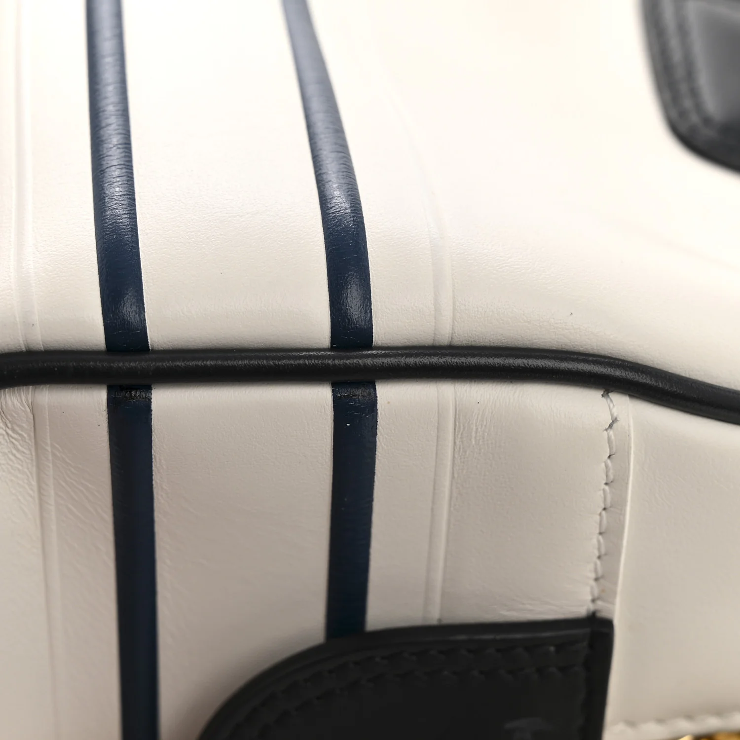 Calfskin Small Dior Vibe Zip Bowling Bag White - Image 13