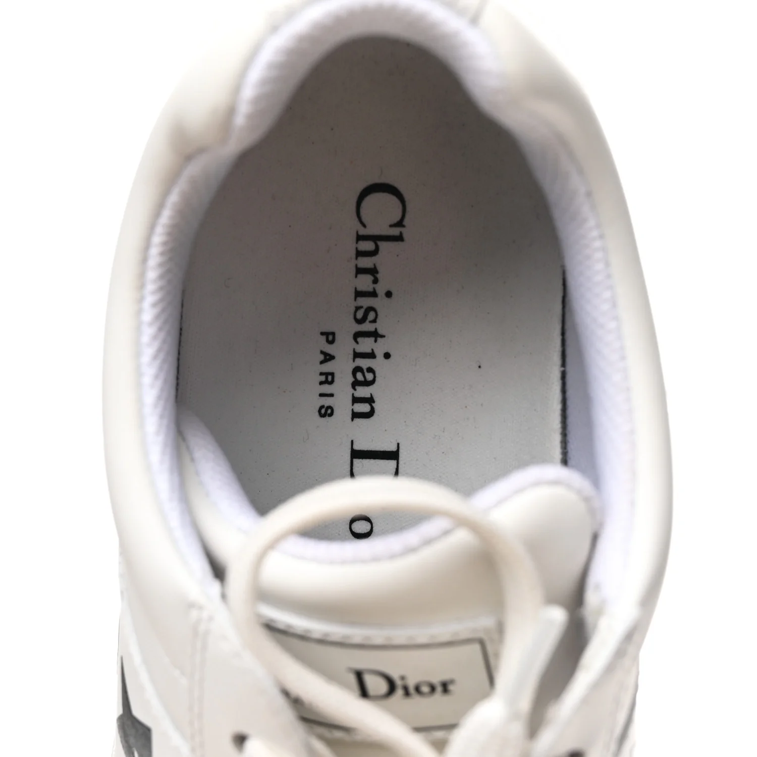Calfskin Suede Dior Star Ors Platform Sneakers White Black 36.5 White Black - Image 8
