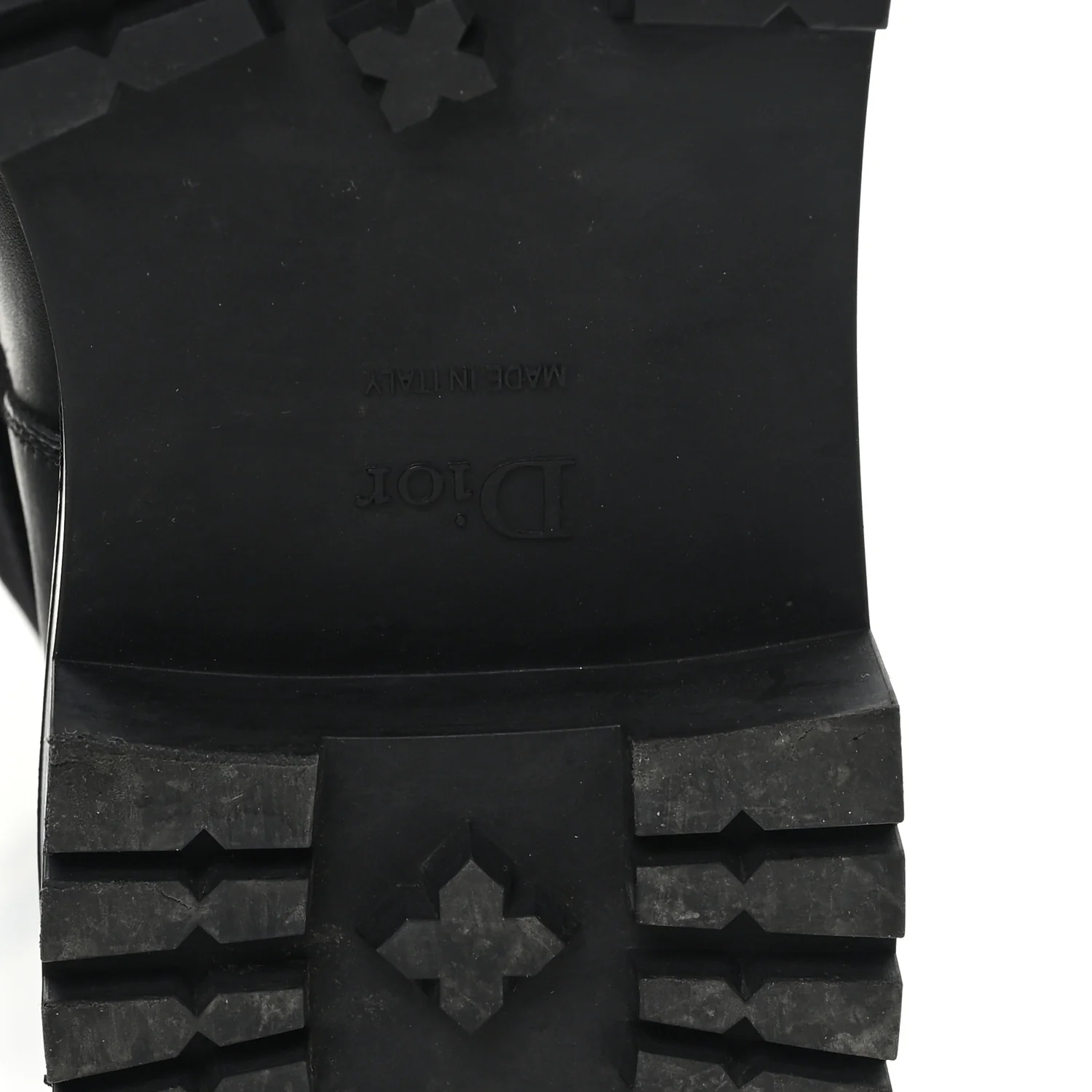 Calfskin Technical Fabric D-Major Boots 39 Black White - Image 7