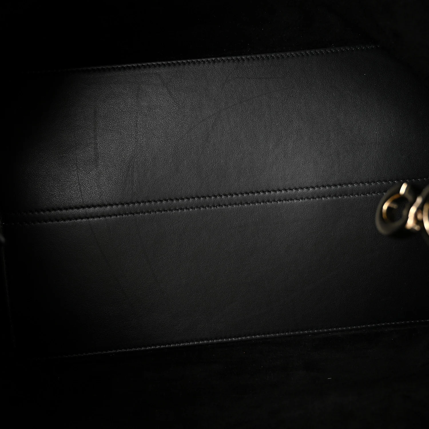 Calfskin Tweed Cannage Medium Toujours Black Gold White - Image 6
