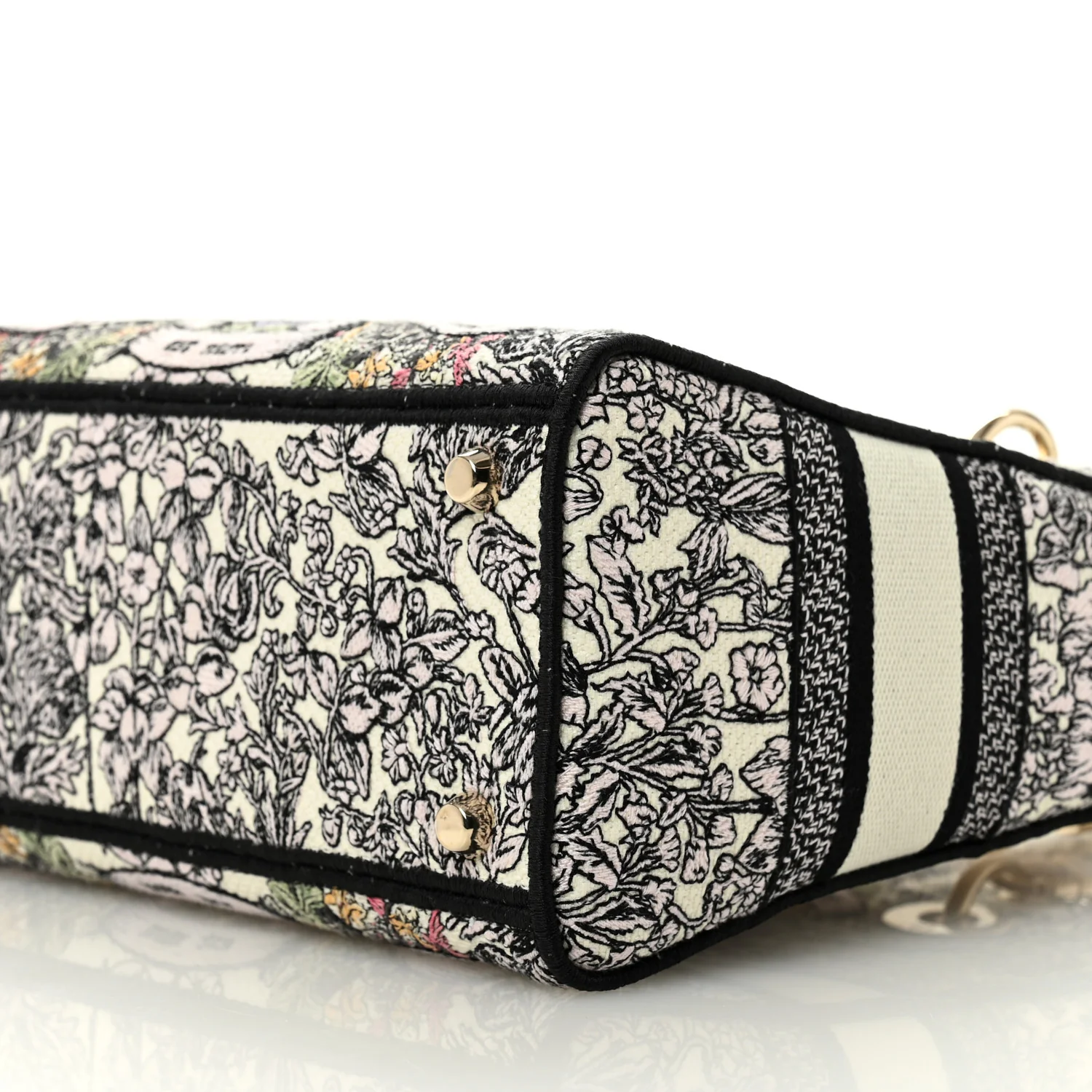 Canvas Around the World Embroidered Medium Lady D-Lite White Multicolor - Image 10