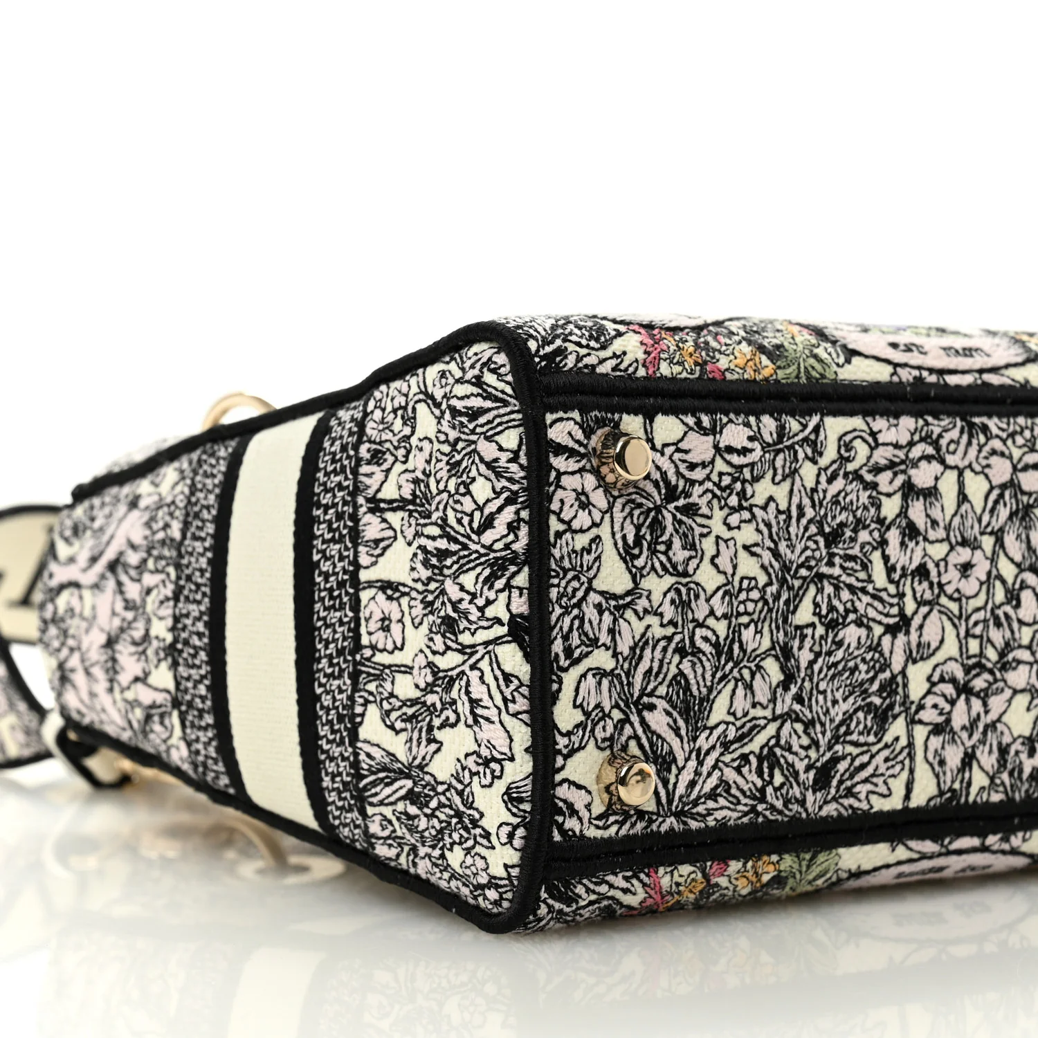 Canvas Around the World Embroidered Medium Lady D-Lite White Multicolor - Image 9