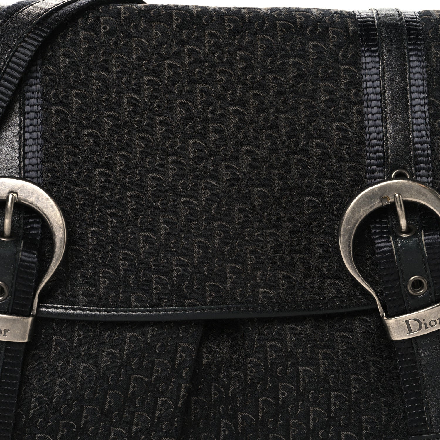 Canvas Diorissimo Buckle Messenger Black - Image 8