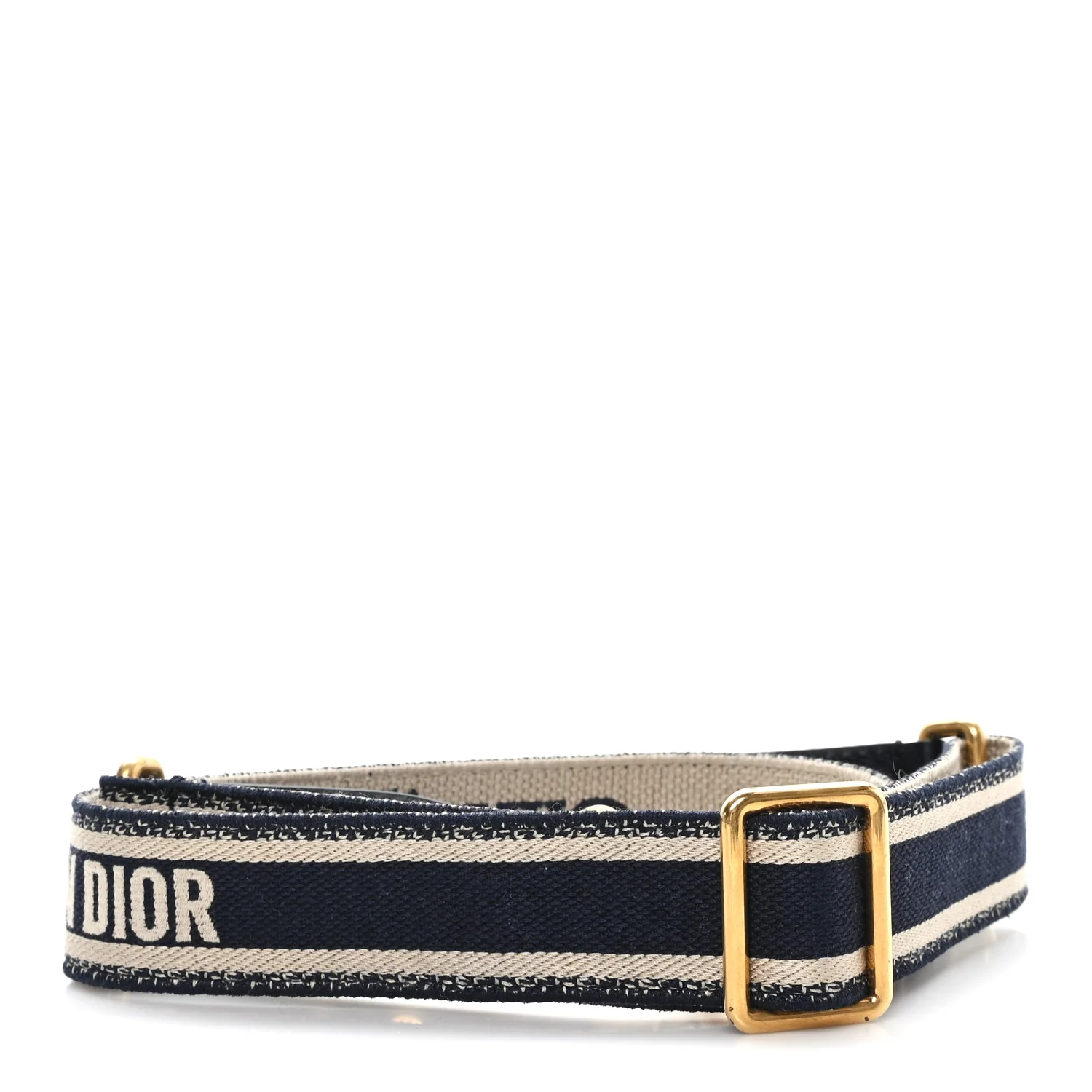 Canvas Embroidered Adjustable Shoulder Strap Black - Image 2