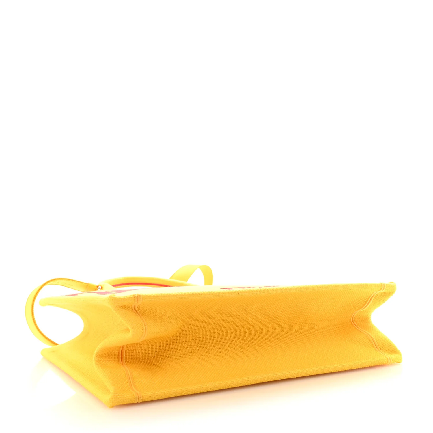Canvas Embroidered Book Cover Medium Book Tote Yellow Red - Image 4