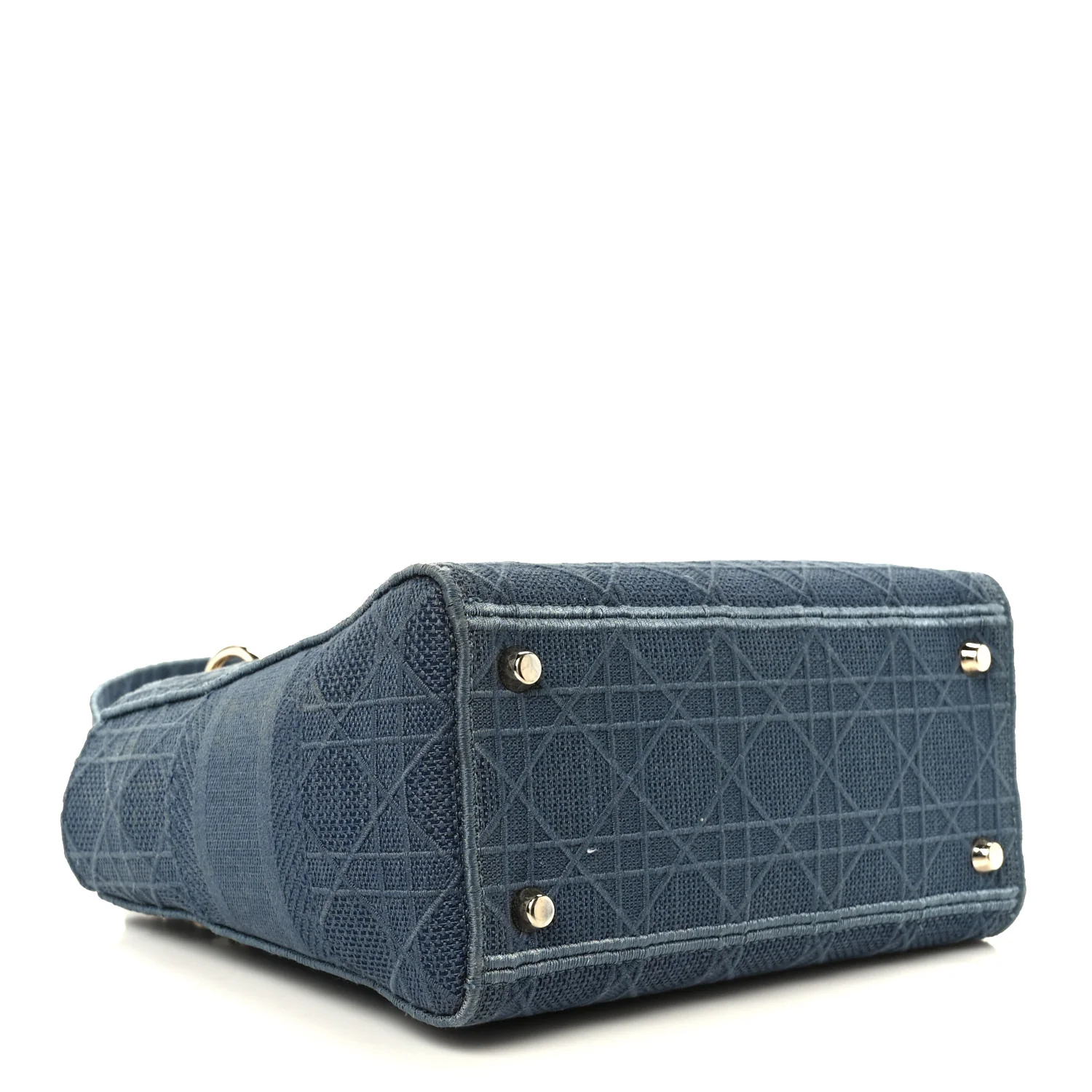 Canvas Embroidered Cannage Medium Lady D-Lite Denim Blue - Image 4