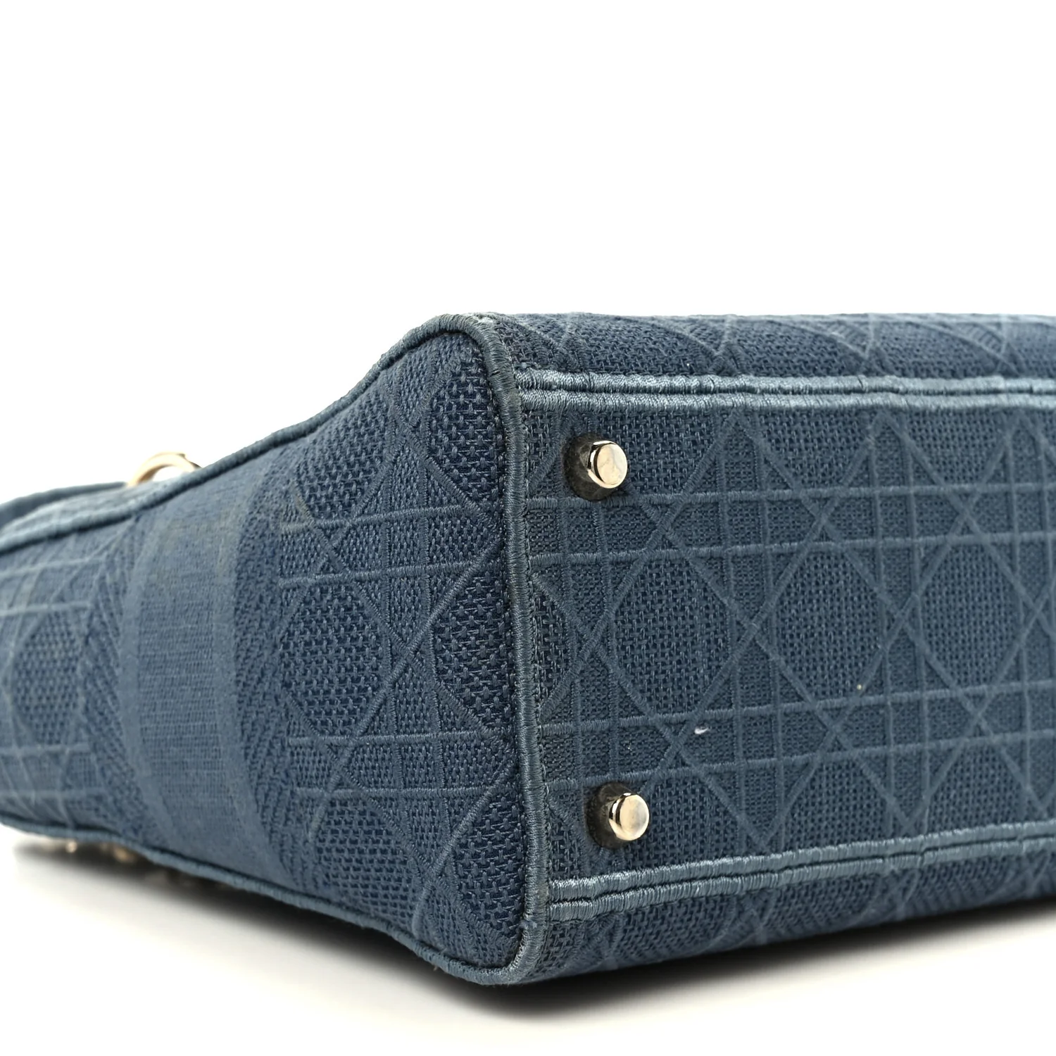 Canvas Embroidered Cannage Medium Lady D-Lite Denim Blue - Image 9