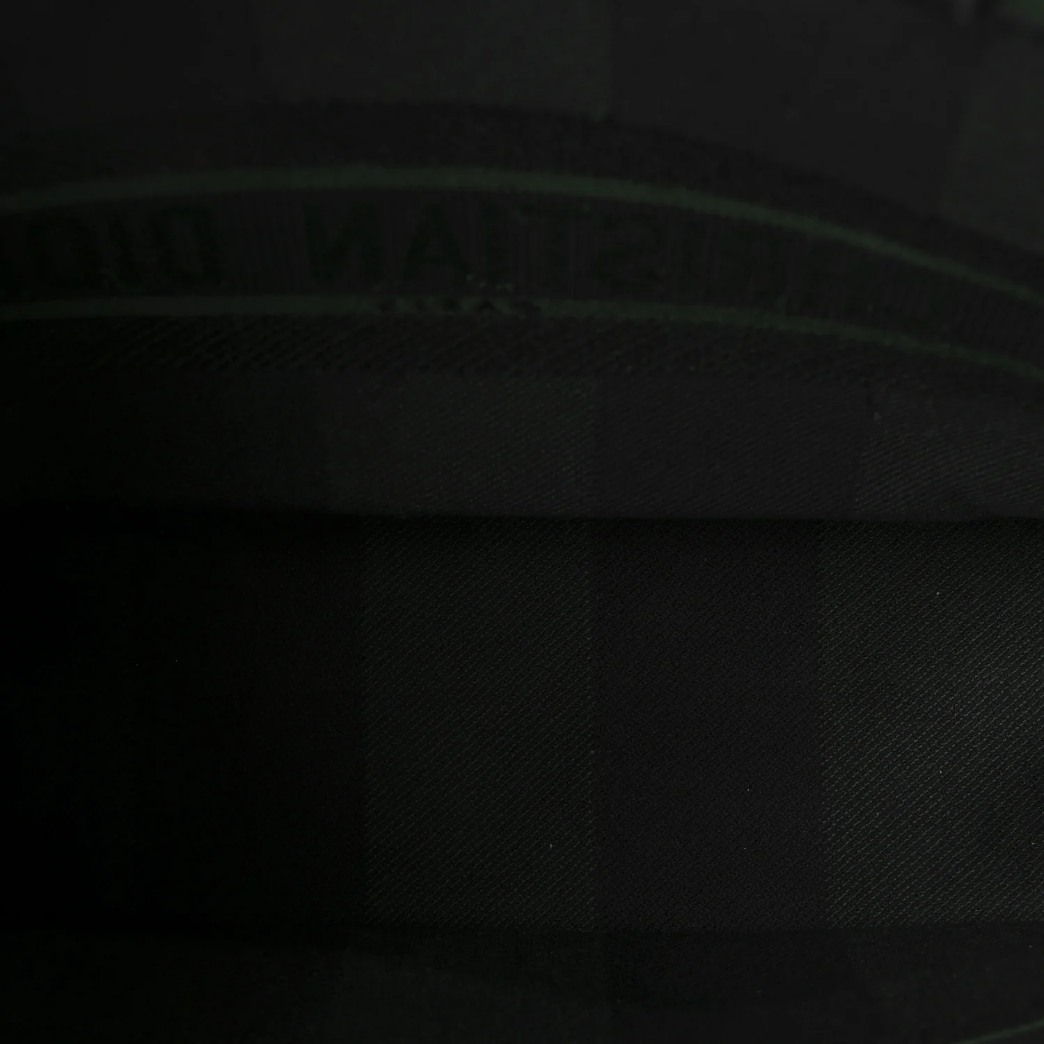 Canvas Embroidered Checkered Book Tote Black Green - Image 5