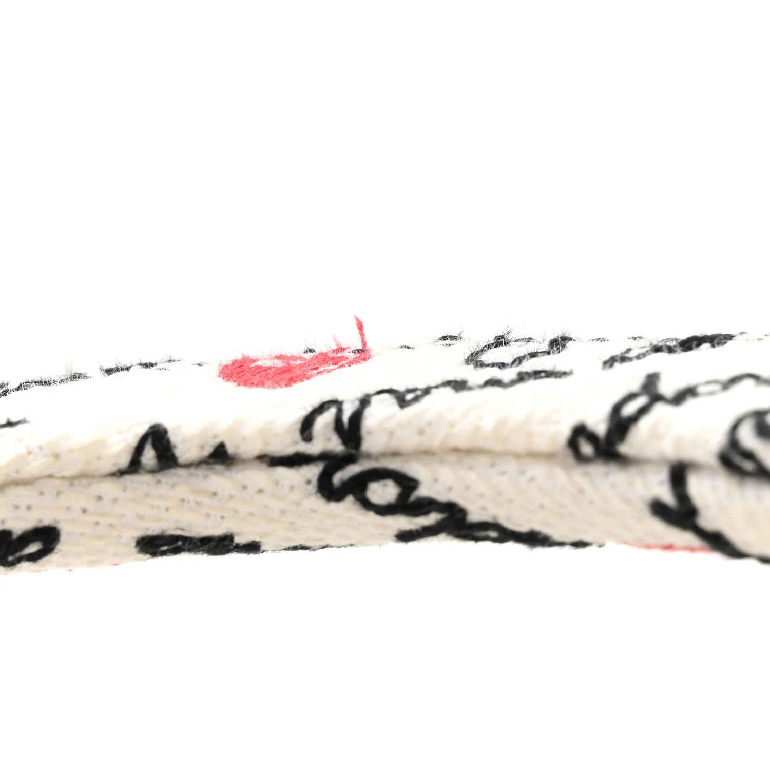 Canvas Embroidered Dioramour Je Vous Adore Medium Lady D-Lite  White Black Red - Image 11