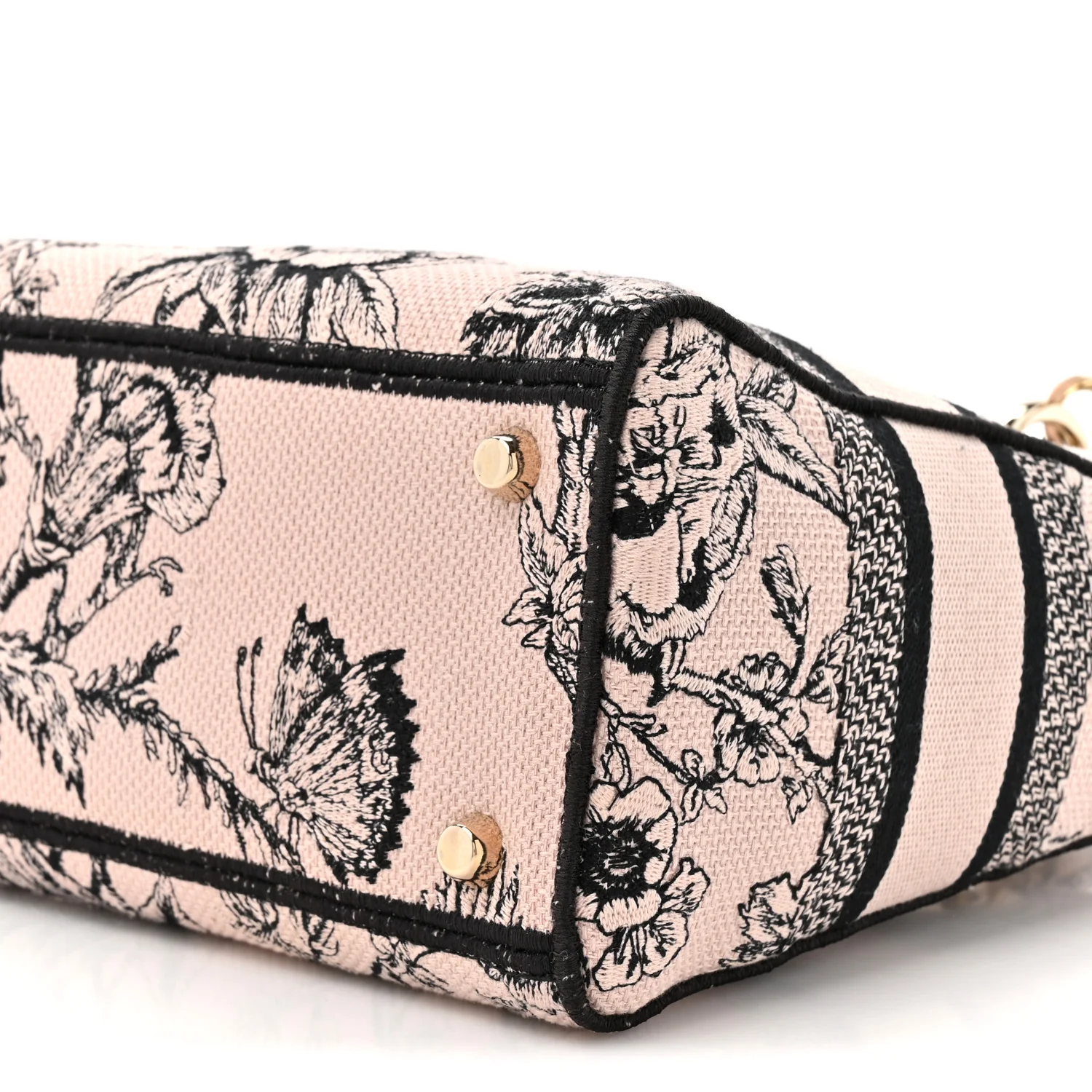 Canvas Embroidered Jardin Botanique Medium Lady D-Lite Light Pink Black - Image 9