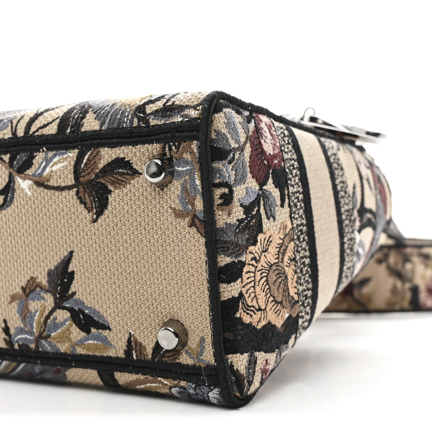 Canvas Embroidered Jardin D'Hiver Medium Lady D-Lite Beige Multicolor - Image 10
