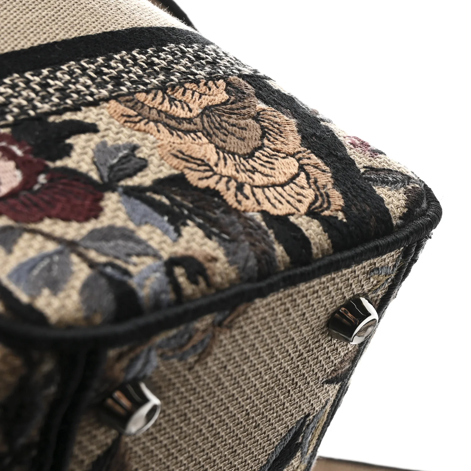 Canvas Embroidered Jardin D'Hiver Medium Lady D-Lite Beige Multicolor - Image 11