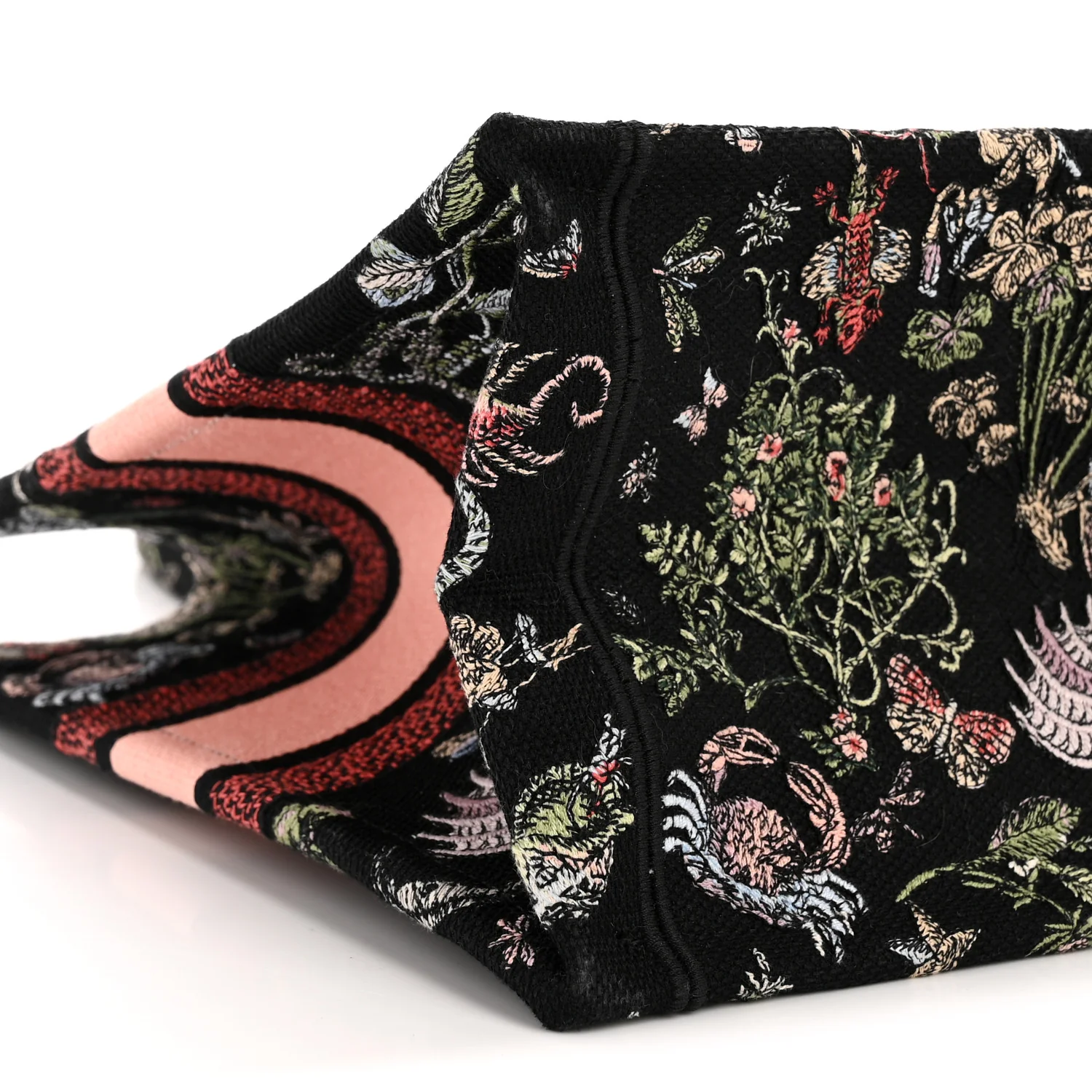 Canvas Embroidered Medium Cabinet De Curiosites Book Tote Black Multicolor - Image 9