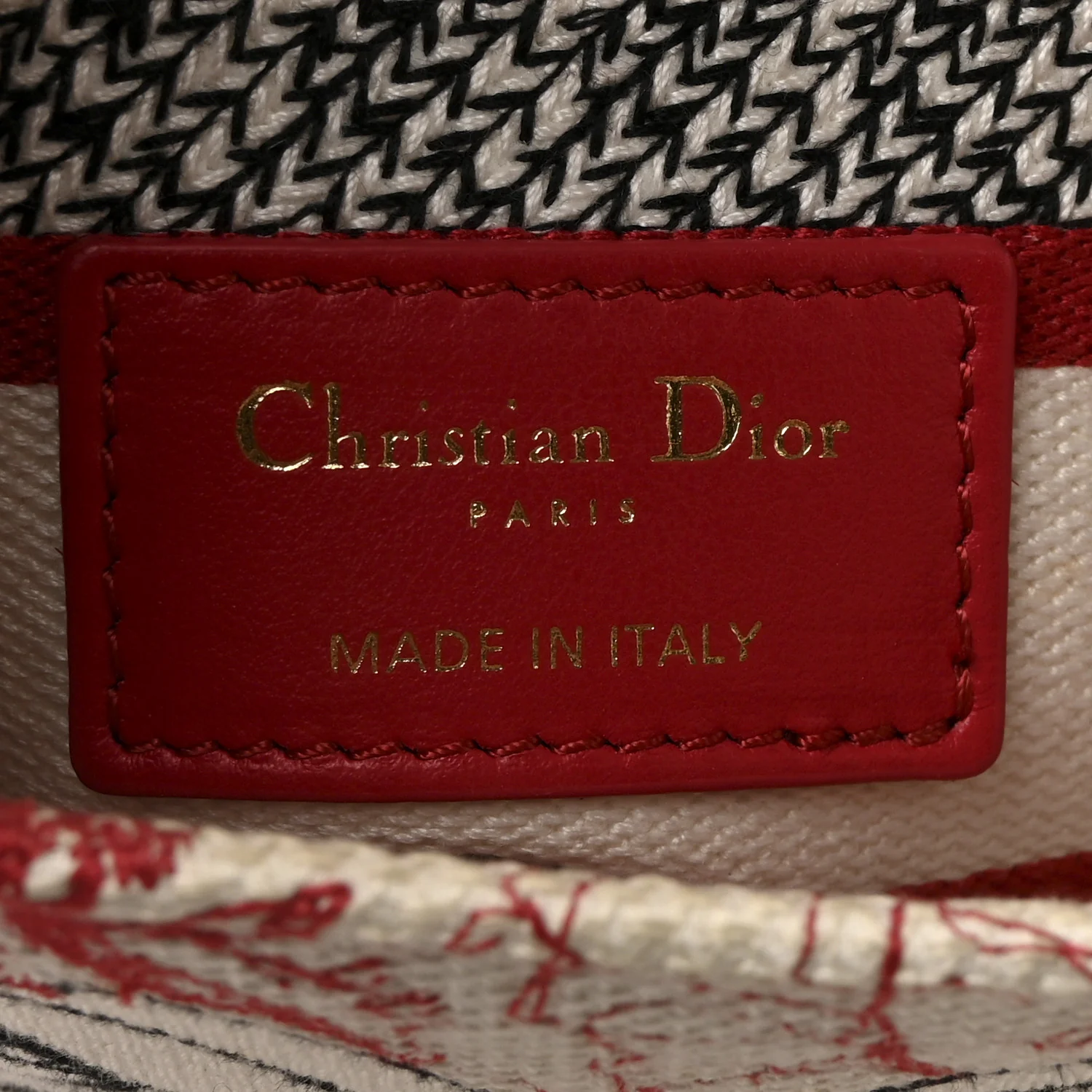 Canvas Embroidered Medium Dioramour D-Royaume Lady D-Lite Red Multicolor - Image 6