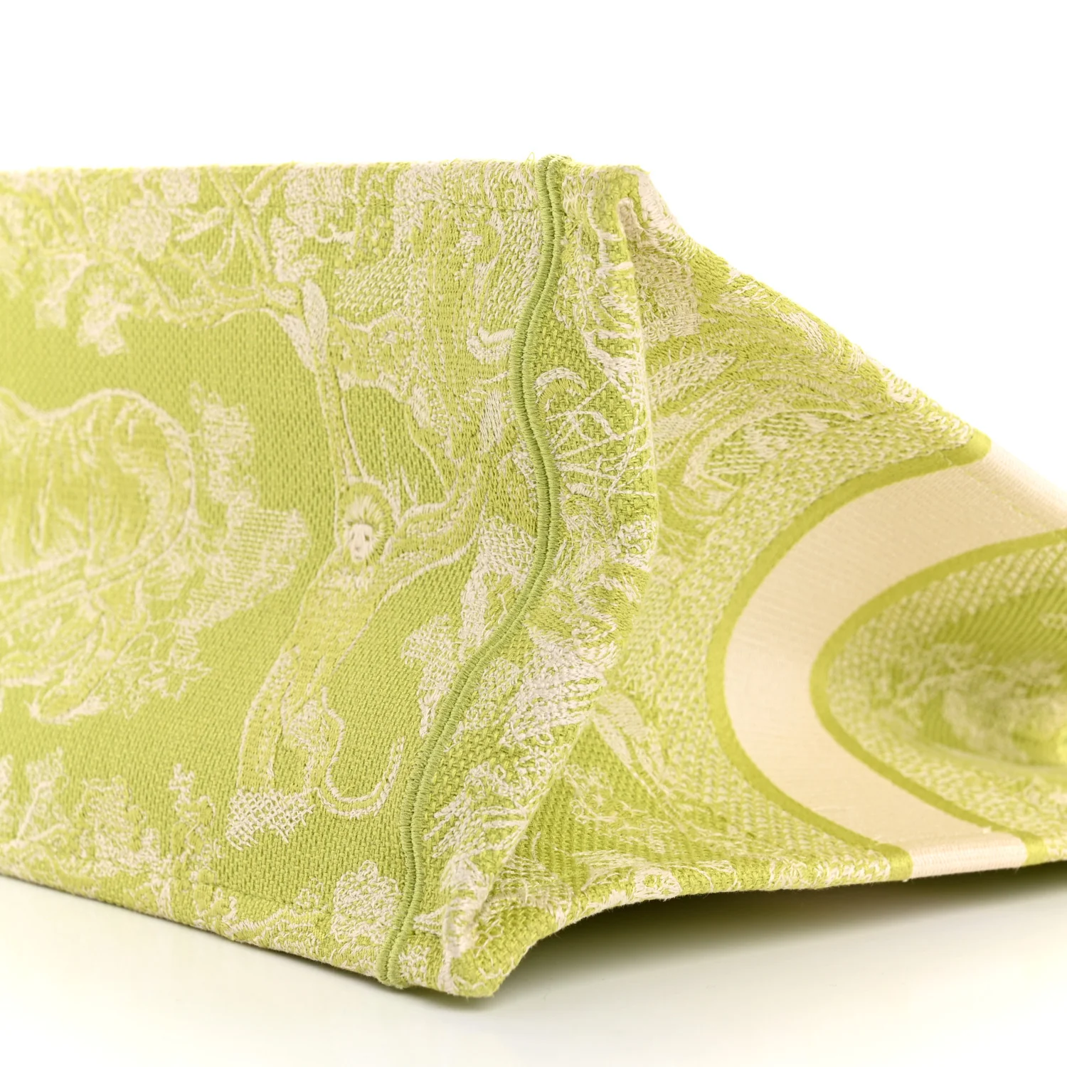 Canvas Embroidered Medium Dioriviera Toile De Jouy Book Tote D-Lite Green - Image 11