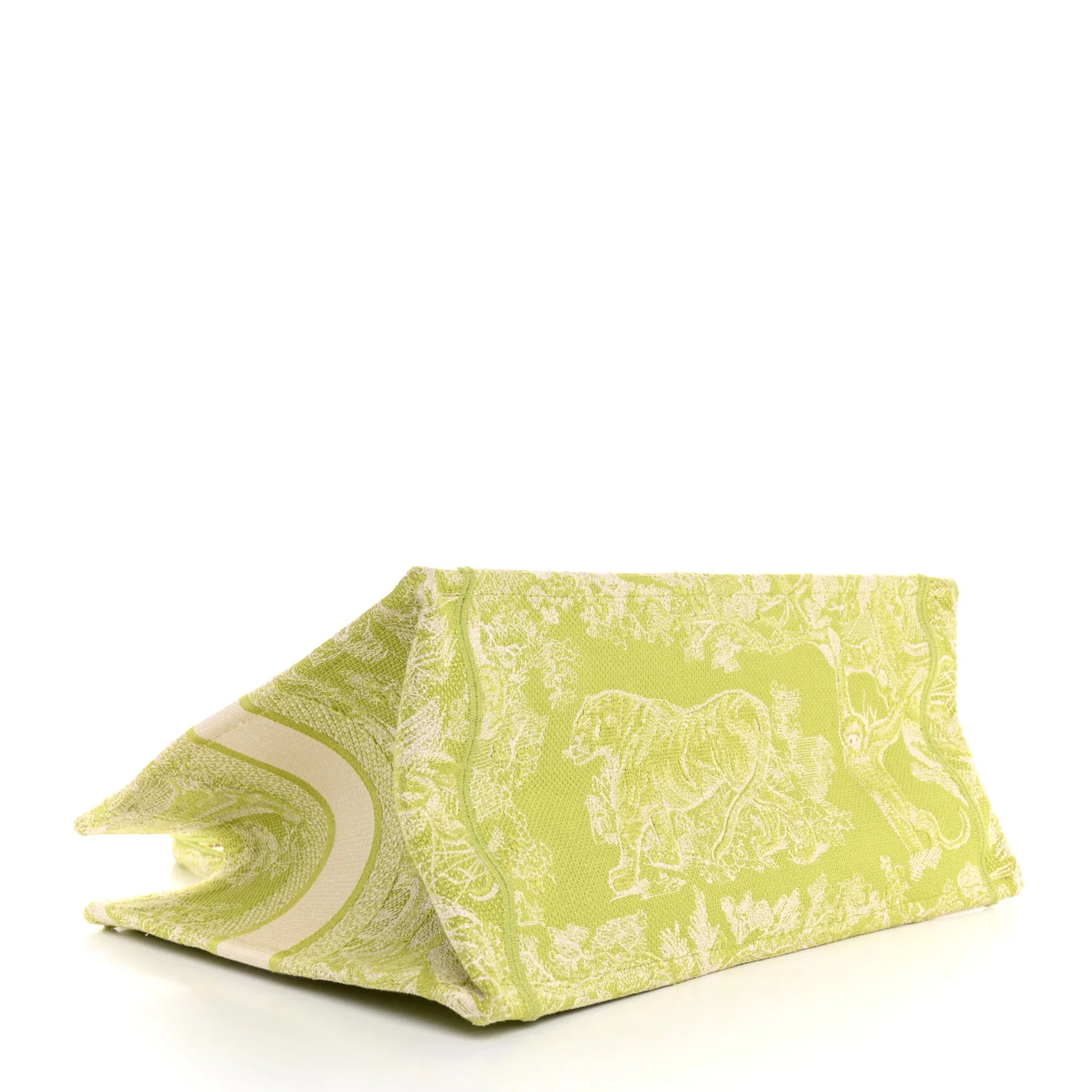 Canvas Embroidered Medium Dioriviera Toile De Jouy Book Tote D-Lite Green - Image 5