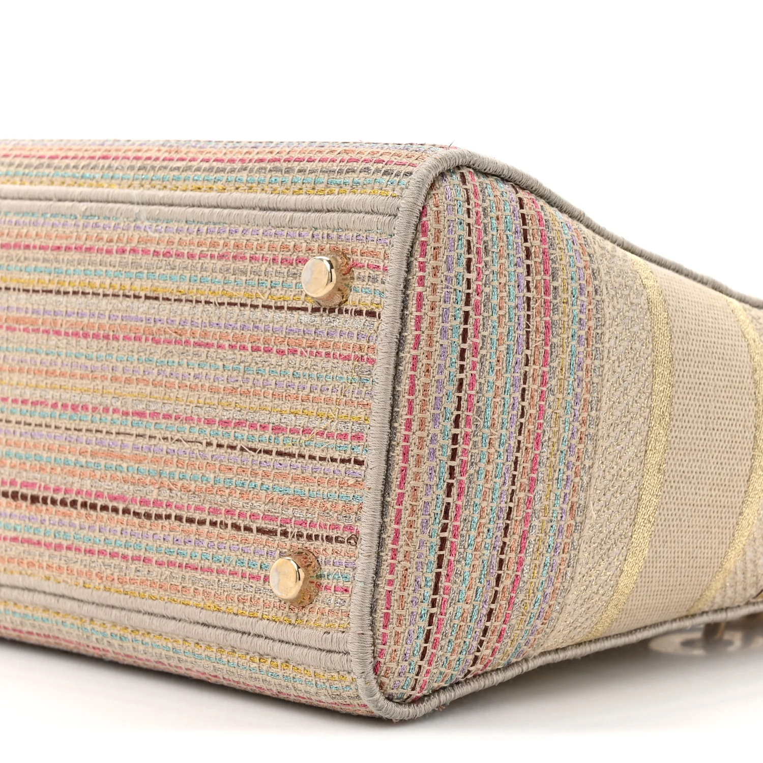 Canvas Embroidered Medium Lady D-Lite Beige Multicolor - Image 16