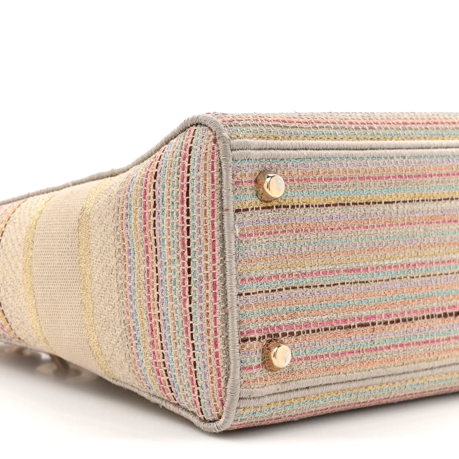 Canvas Embroidered Medium Lady D-Lite Beige Multicolor - Image 19