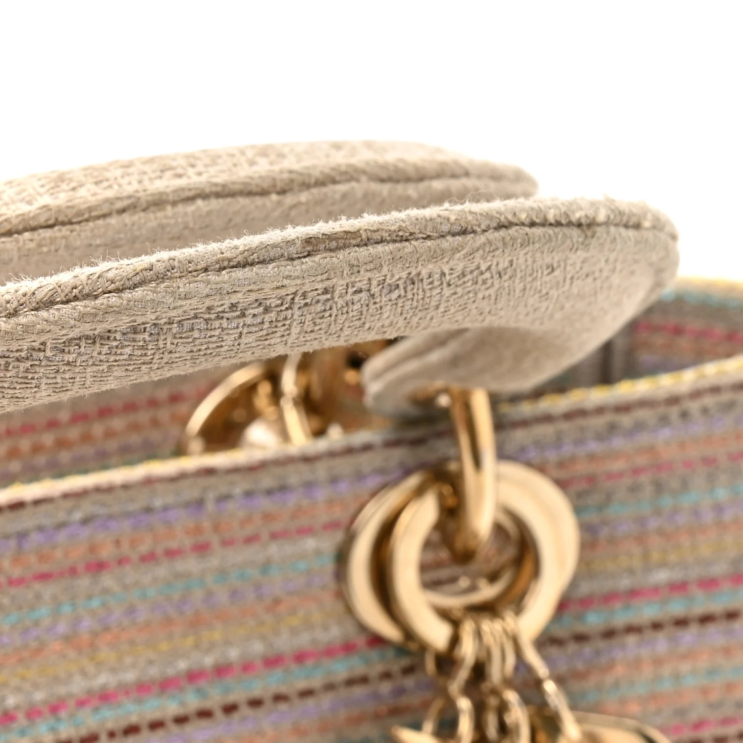 Canvas Embroidered Medium Lady D-Lite Beige Multicolor - Image 20