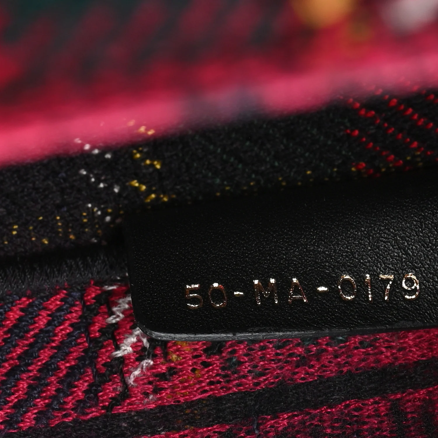 Canvas Embroidered Medium Tartan Check Book Tote Red Multicolor - Image 7