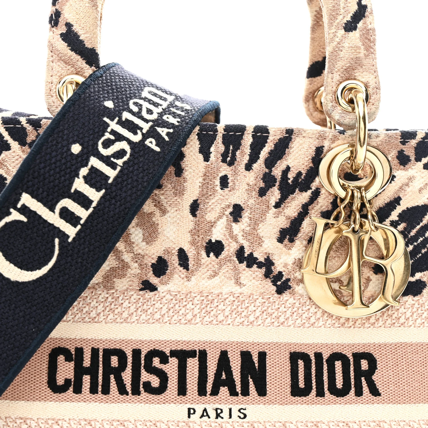Canvas Embroidered Medium Tie And Dior Lady D-Lite Multicolor - Image 15