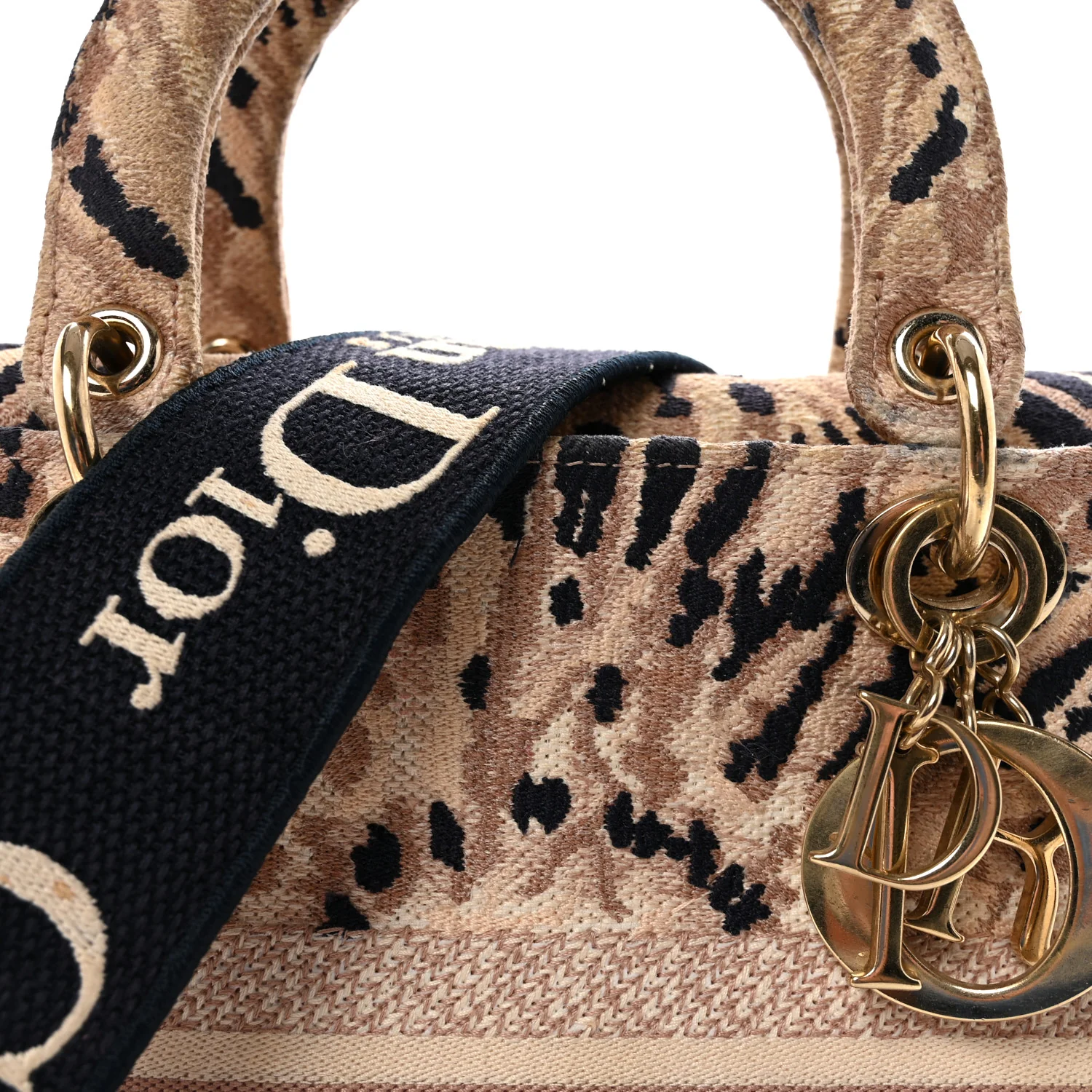 Canvas Embroidered Medium Tie And Dior Lady D-Lite Multicolor - Image 7