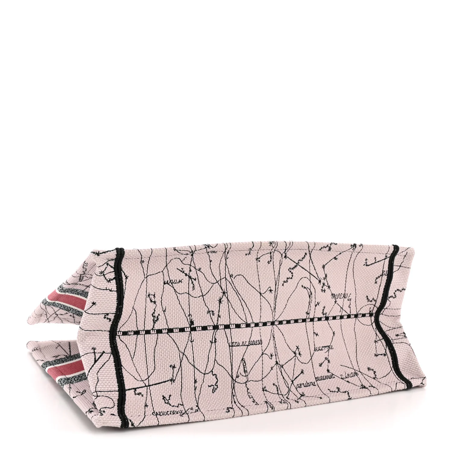 Canvas Embroidered Medium Zodiac Book Tote Latte Multicolor - Image 4