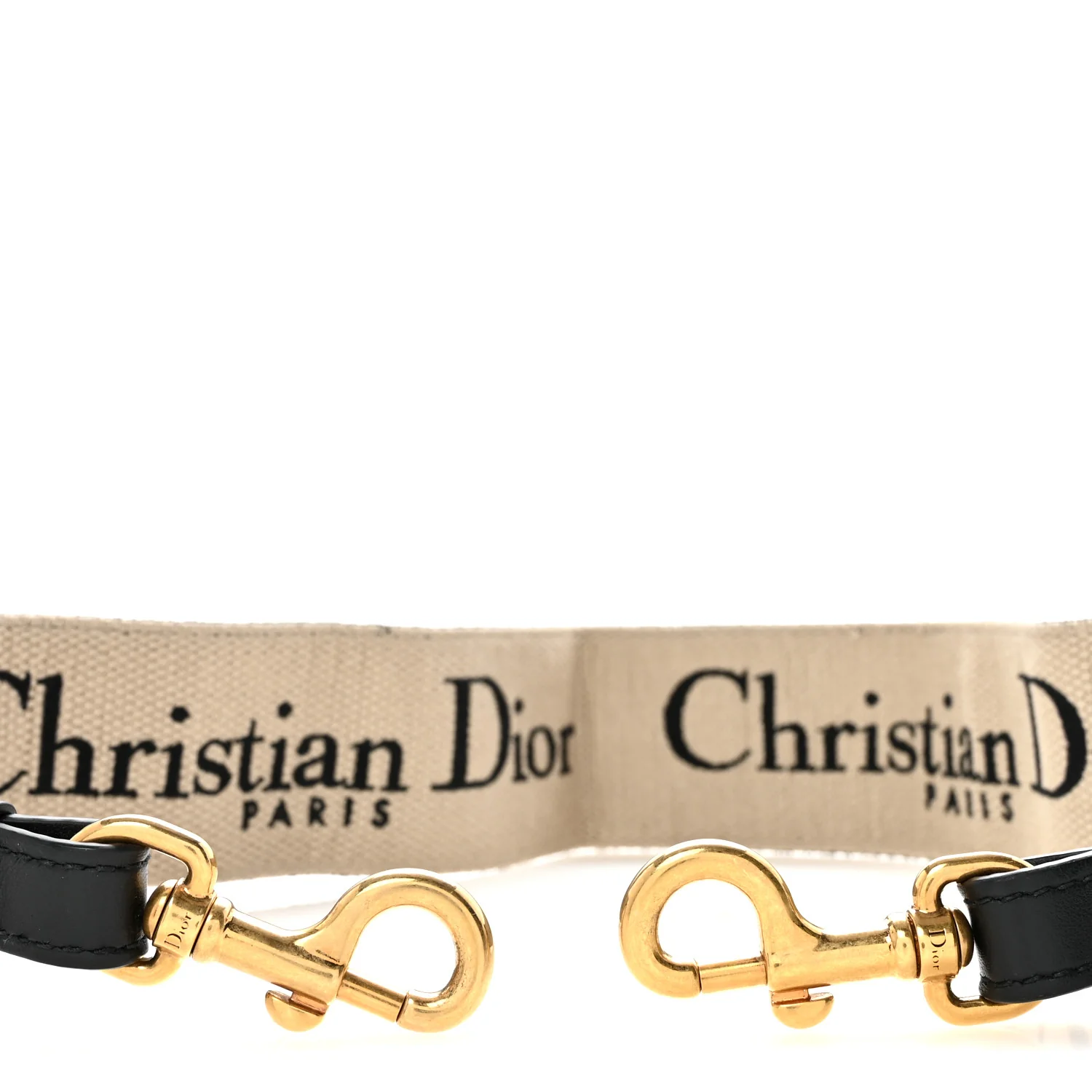 Canvas Embroidered Shoulder Strap Black - Image 3