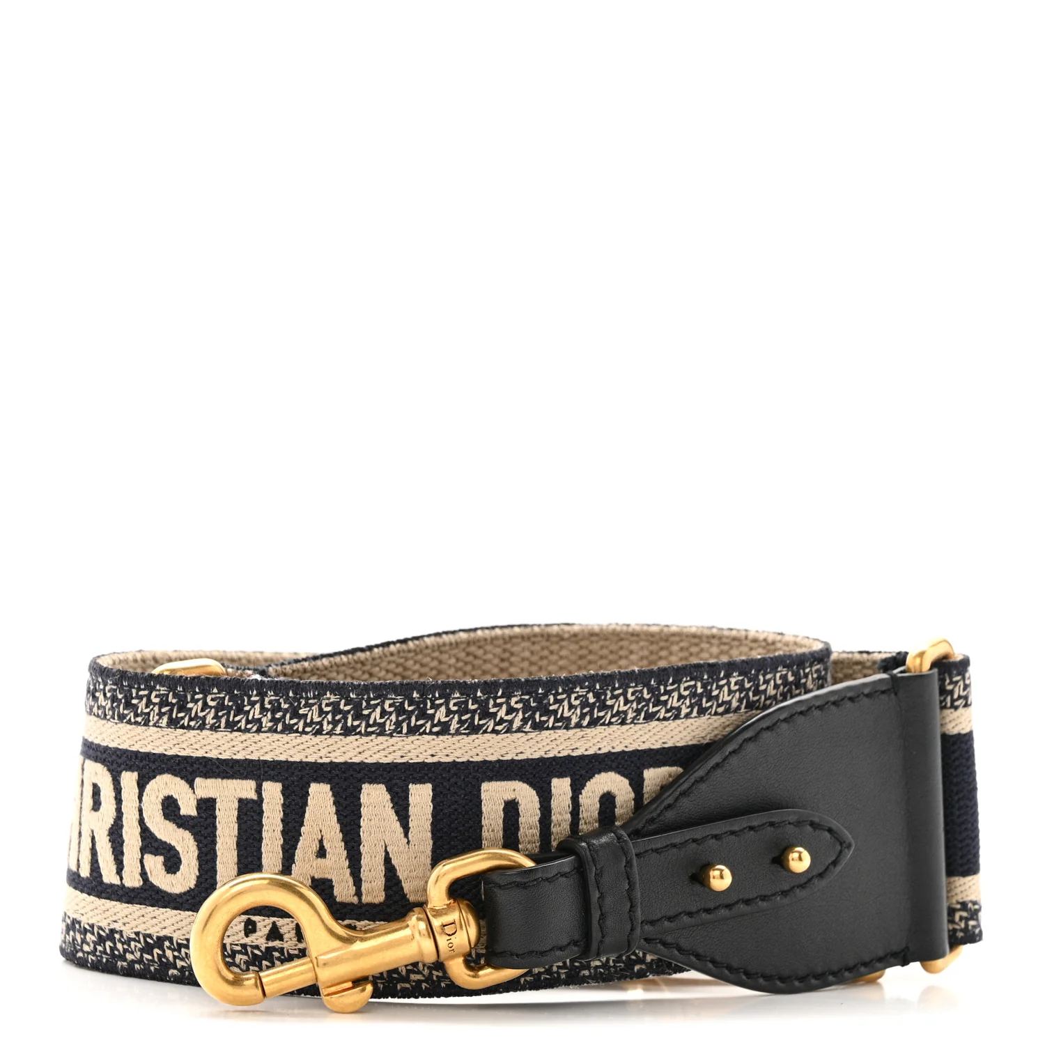 Canvas Embroidered Shoulder Strap Blue