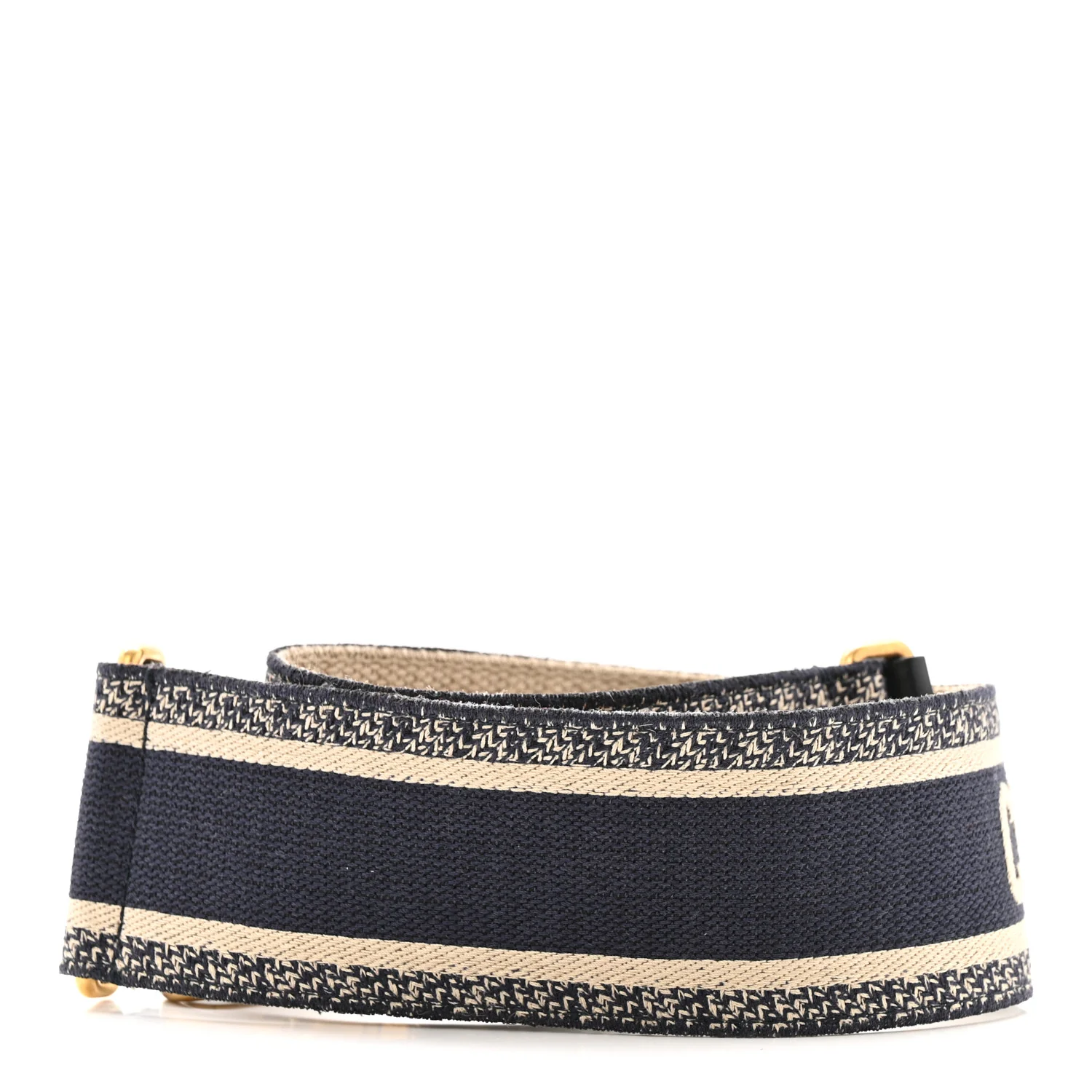 Canvas Embroidered Shoulder Strap Blue - Image 2