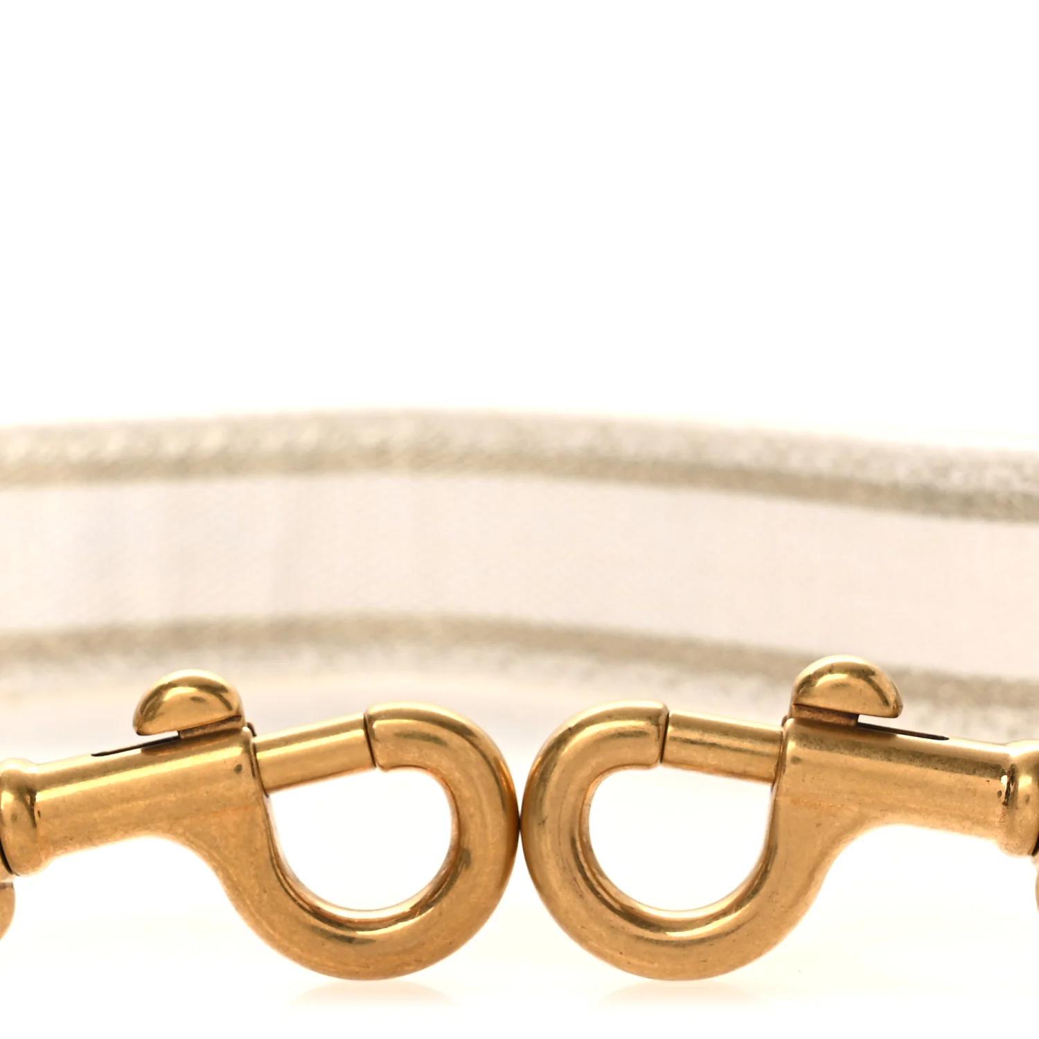 Canvas Embroidered Shoulder Strap White Gold - Image 4