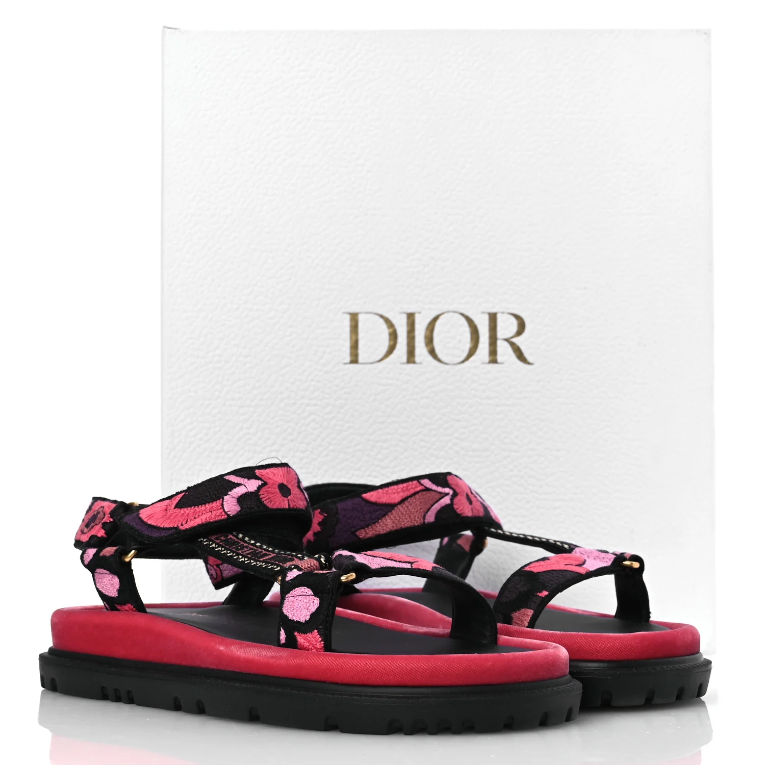 Canvas Embroidered Velvet Jardin Indien 10mm D-Wave Sandals 39 Pink Multicolor - Image 13