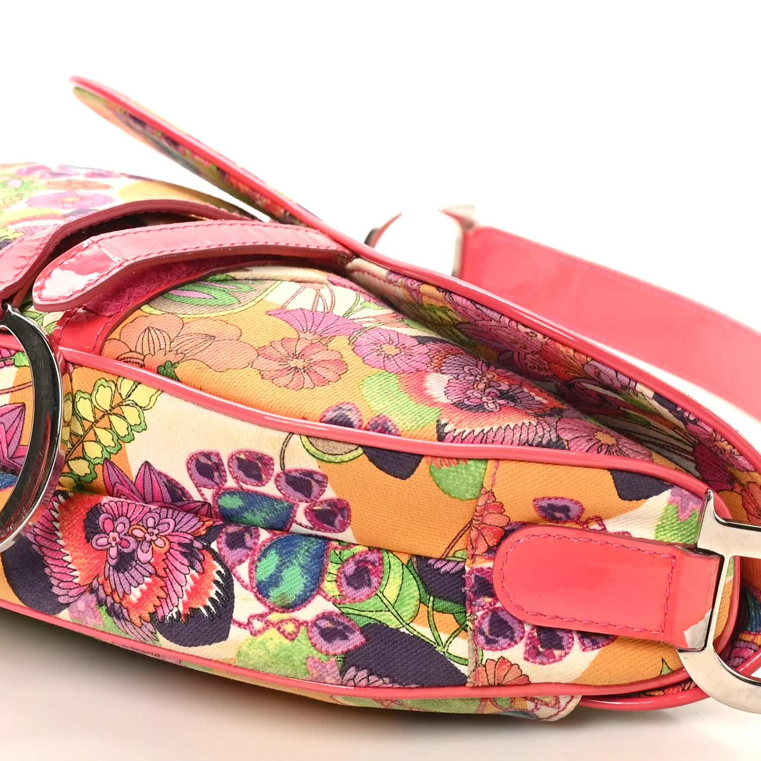 Canvas Floral Hawaii Glamour Saddle Bag Multicolor - Image 10
