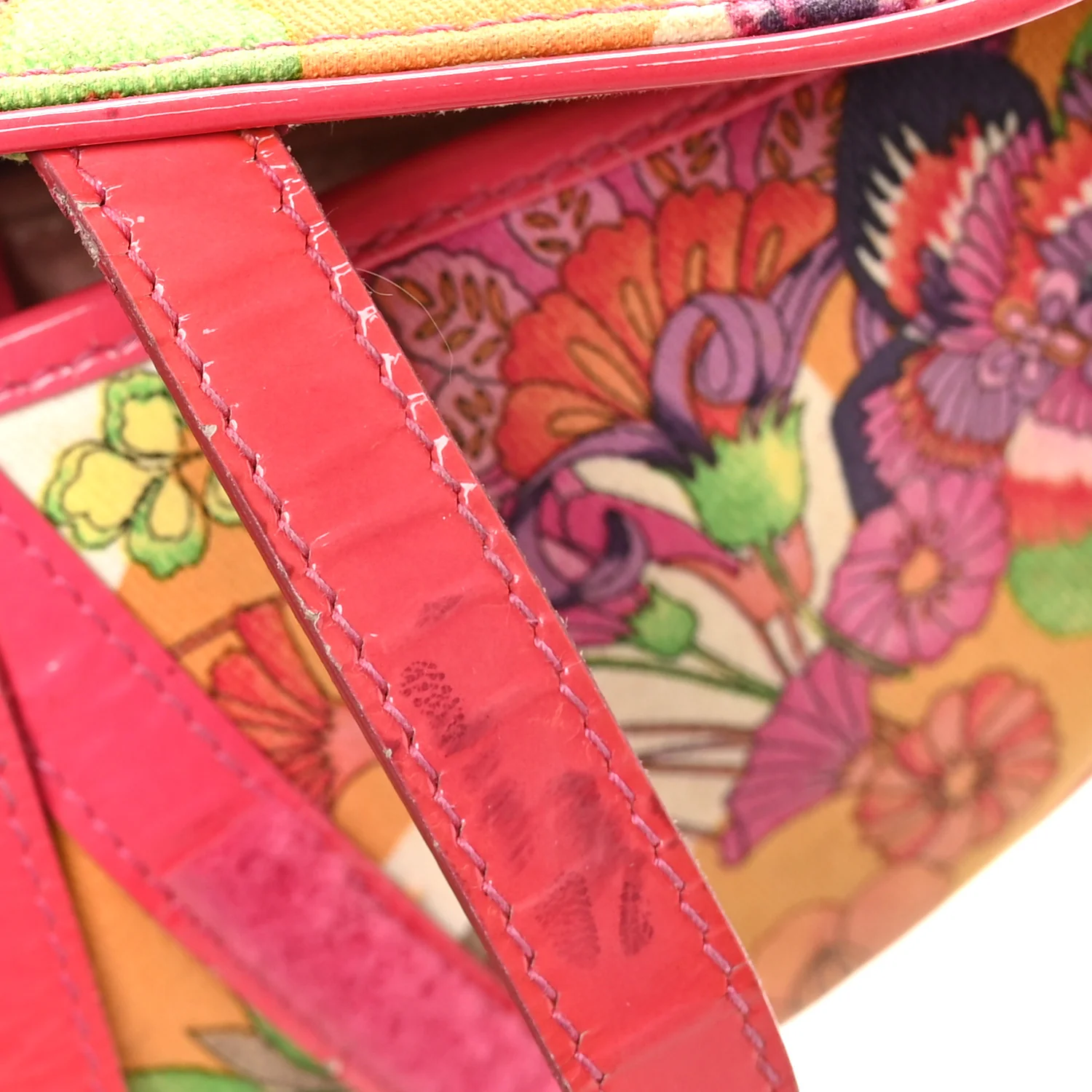 Canvas Floral Hawaii Glamour Saddle Bag Multicolor - Image 11