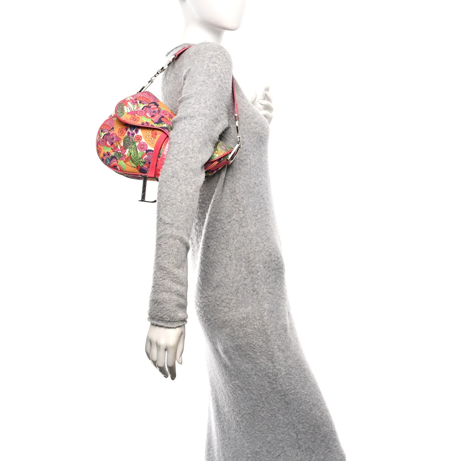 Canvas Floral Hawaii Glamour Saddle Bag Multicolor - Image 2