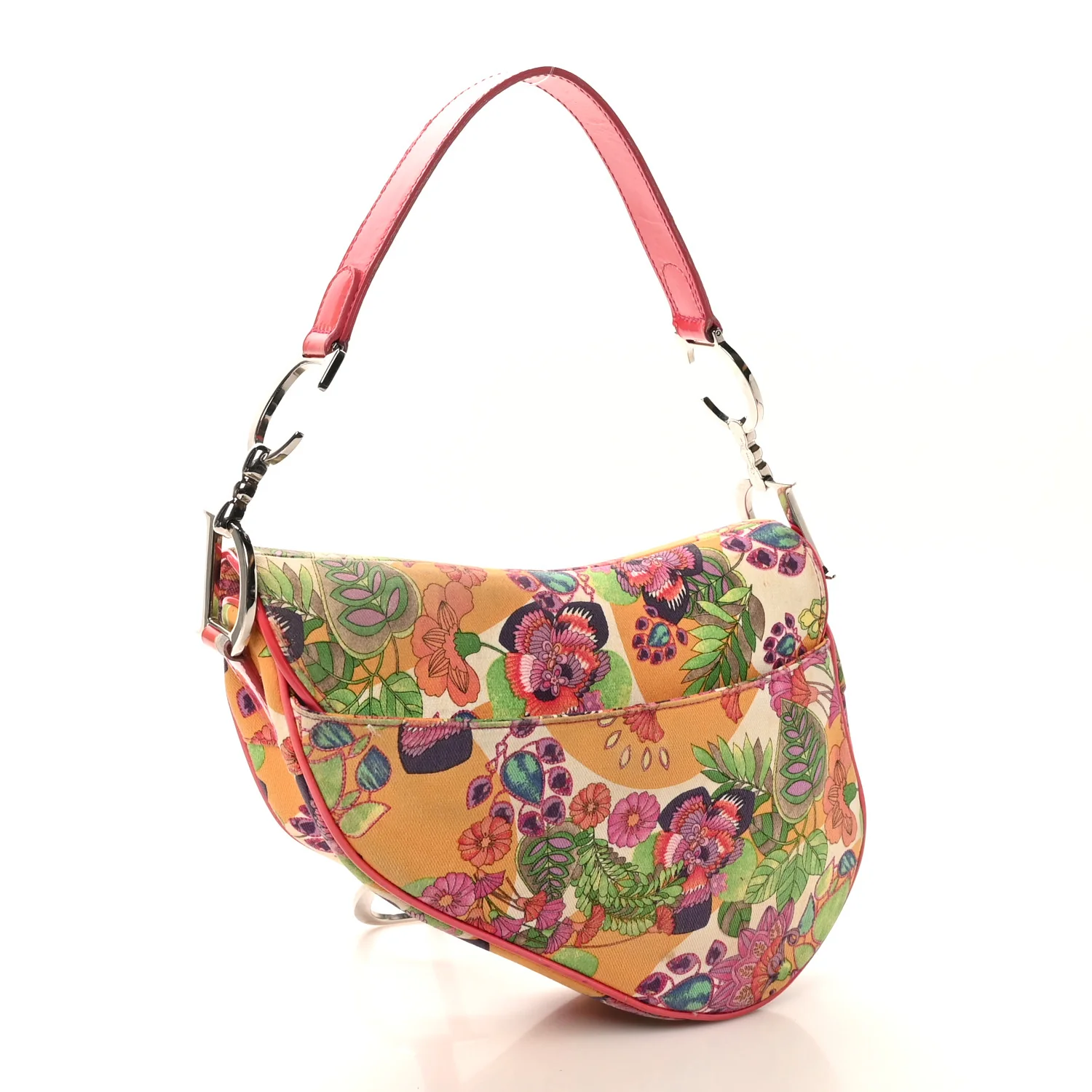 Canvas Floral Hawaii Glamour Saddle Bag Multicolor - Image 3